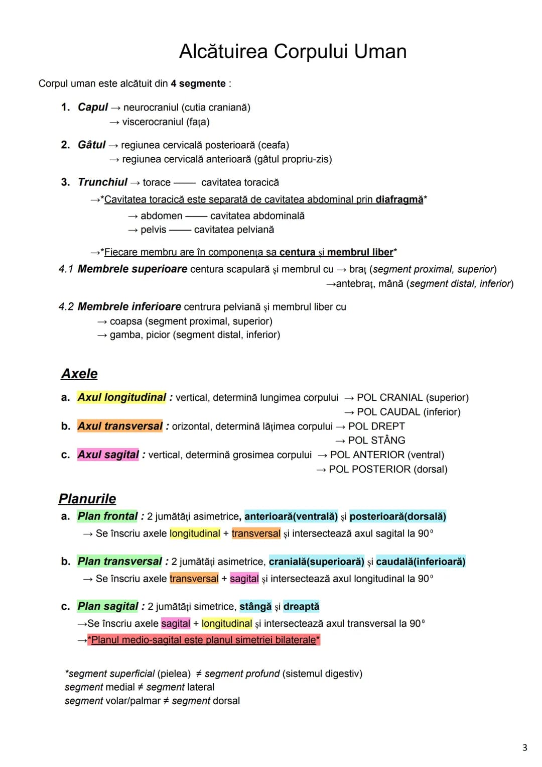 --- OCR Start ---
Alcătuirea Corpului Uman
Corpul uman este alcătuit din 4 segmente:
1. Capul
→neurocraniul (cutia craniană)
→viscerocraniul