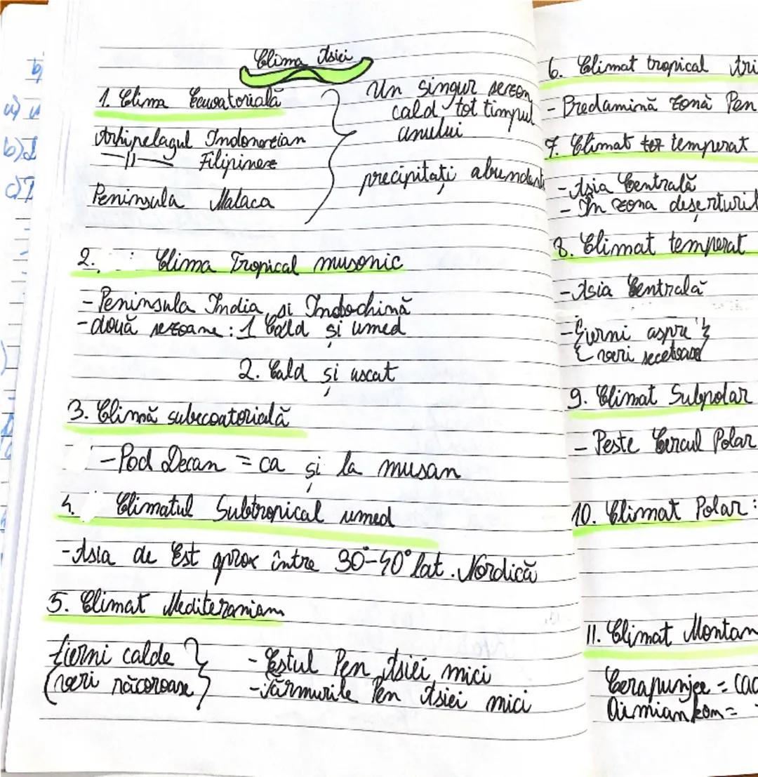 tot
6
07
# Clima Asiei

1. Clima Ecwatoriala
   * Arhipelagul Indonercian
   * Filipinere
   * Peninsula Malaca

   Un singur sereen
   cald