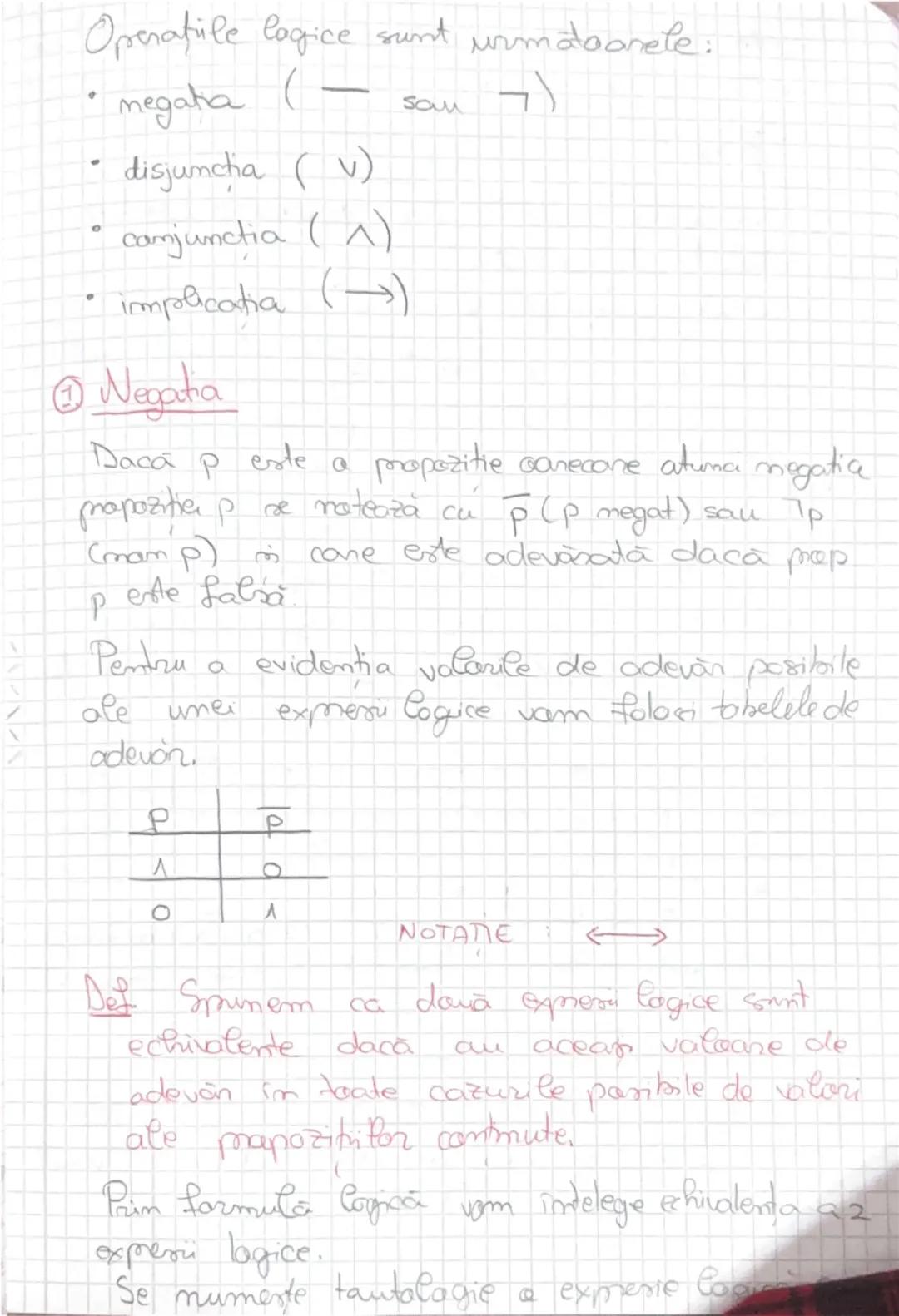 # Elemente de logică matematică
Prapoziții, predicate în logica
matematică
Operații Logice

Numim propoziție în logica matematică orice
afir