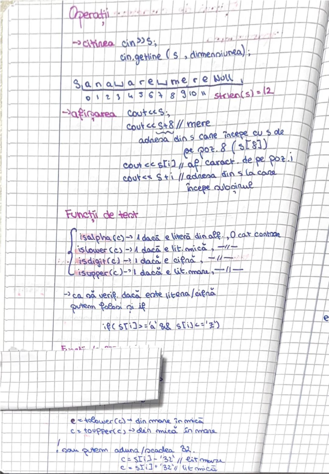 --- OCR Start ---
Piruri de caractere...
parcurgerea
ex
char ST[] = "abac";
cout << s[3]; // c (ne începe dela zero)
s[1] = 't';
cout << s; 