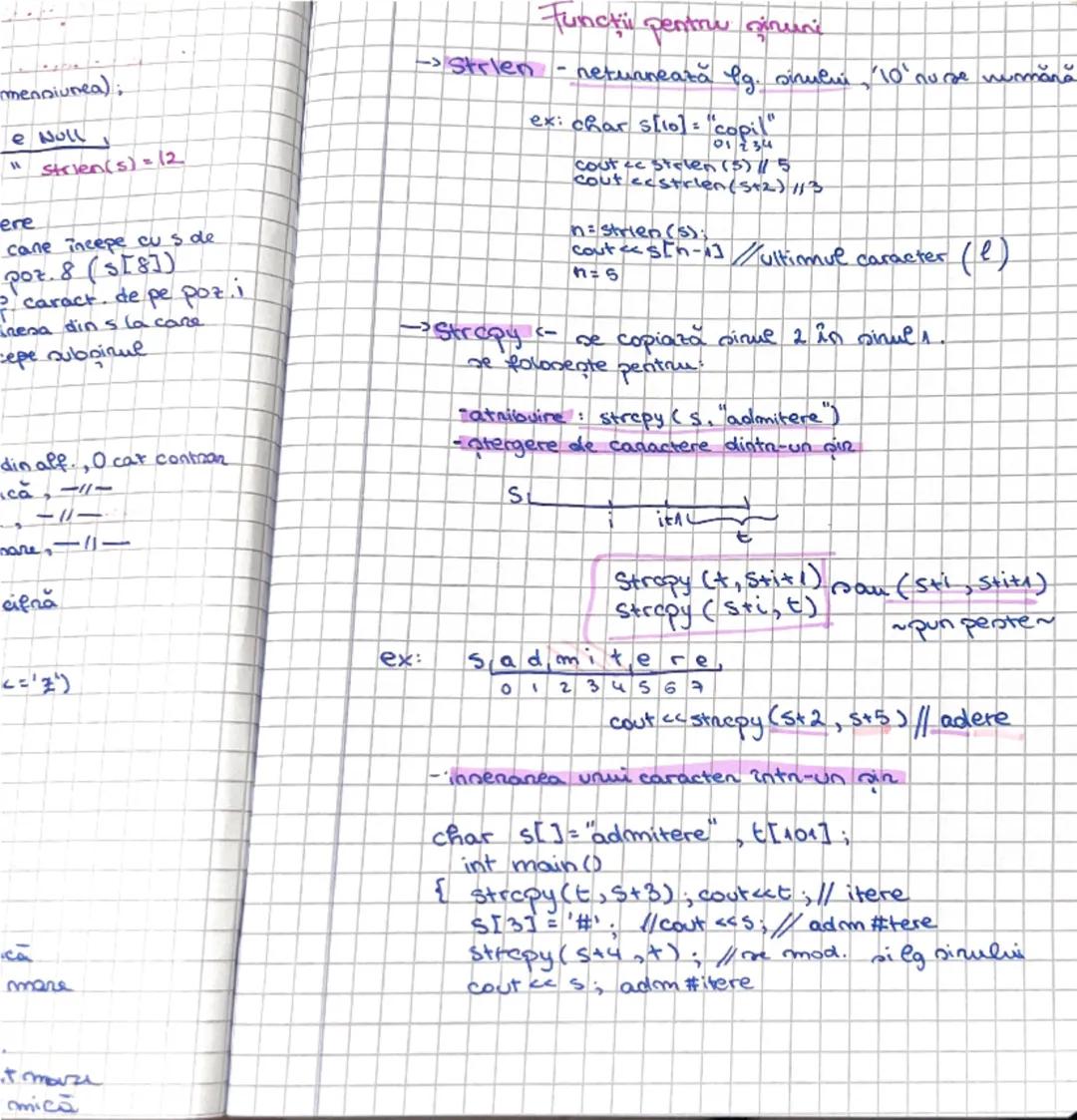 --- OCR Start ---
Piruri de caractere...
parcurgerea
ex
char ST[] = "abac";
cout << s[3]; // c (ne începe dela zero)
s[1] = 't';
cout << s; 