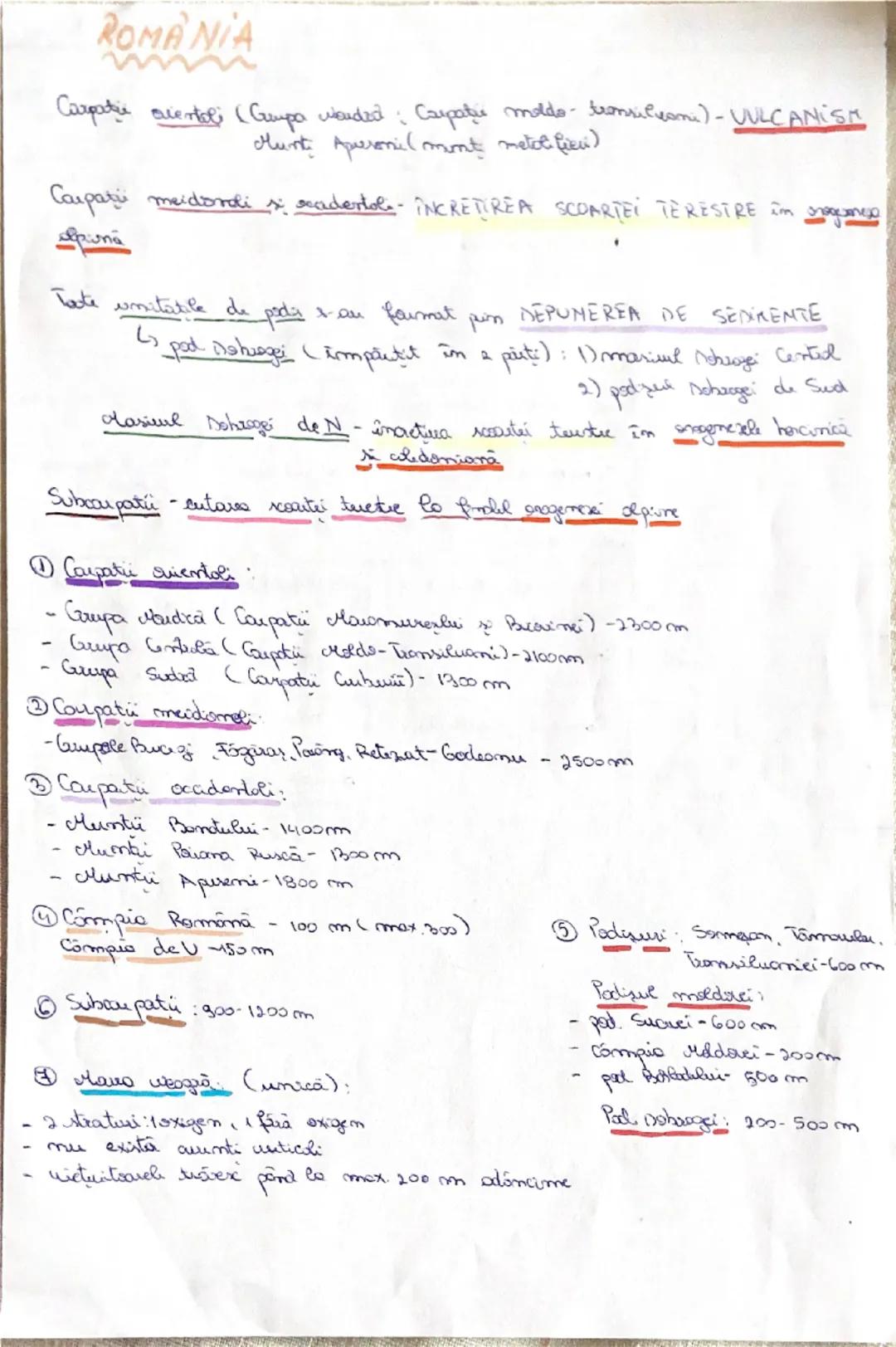 --- OCR Start ---
ROMANIA
Carpatie aventeli (Gupa wouded: Carpatiu moldo- transilvani) - VULCANISM
Munt Apuronilmont metal fieci)
Carpatii m