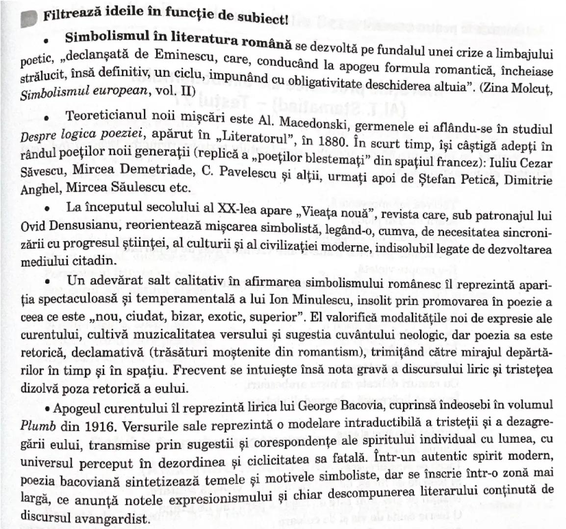 # 7. Simbolismul

Raportează-te la context!

*   Simbolismul a luat naştere în atmosfera intelectuală franceză de la jumătatea seco-
lului a