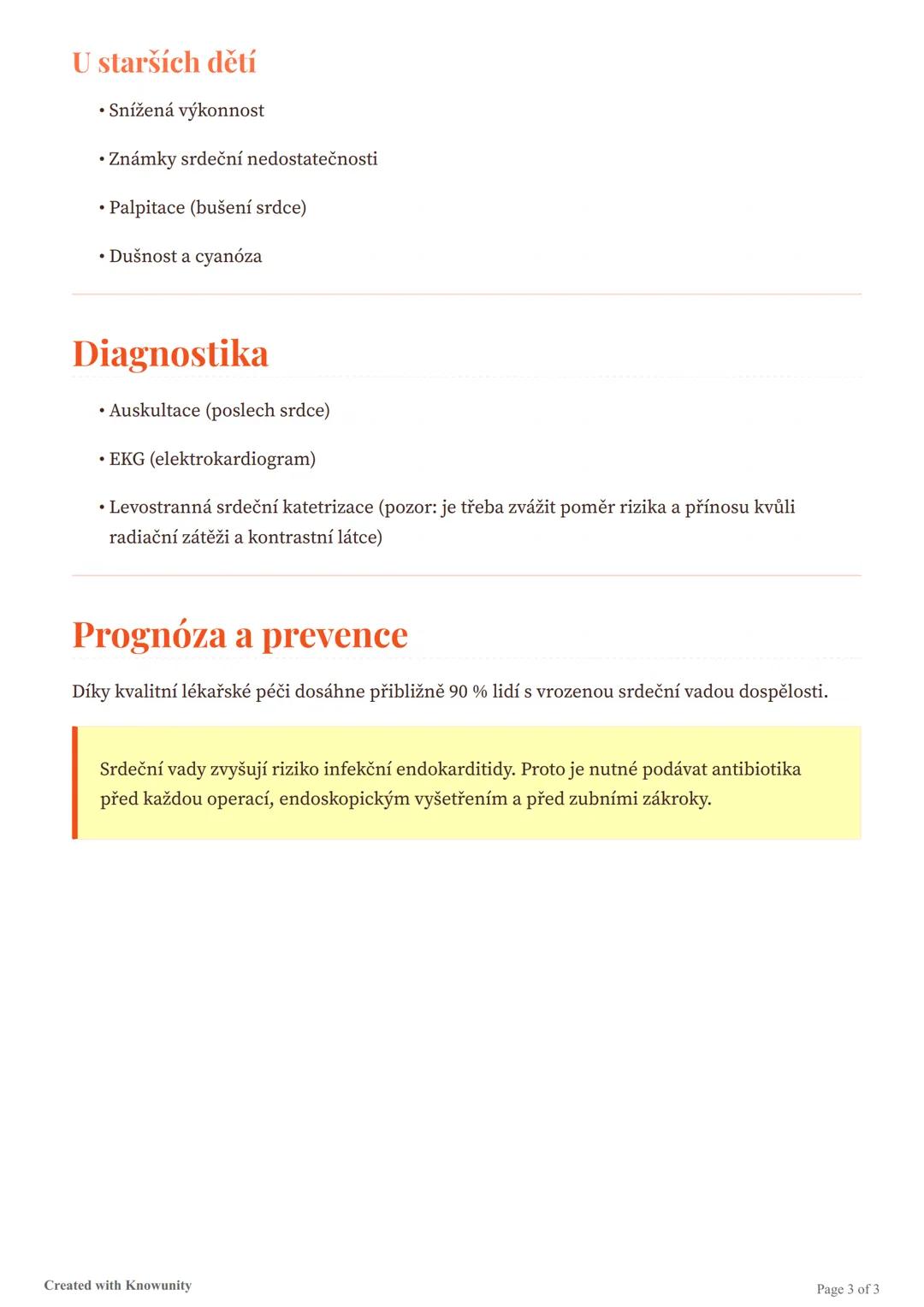 # Vrozené srdeční vady

Přehled vrozených srdečních vad, jejich příčin, projevů a léčby.

## Definice vrozených srdečních vad

Vrozené srdeč