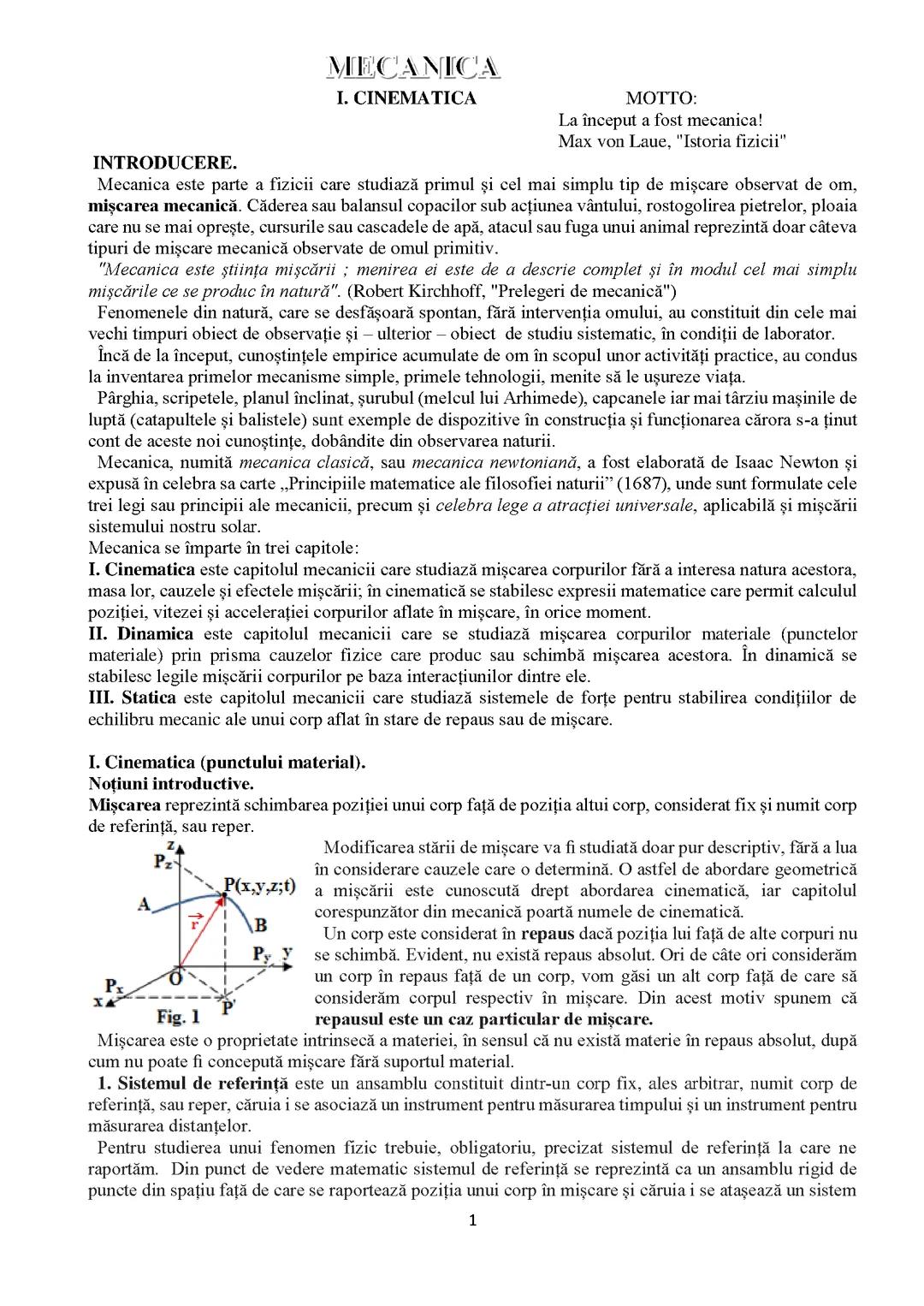 MECANICA-CINEMATICA  