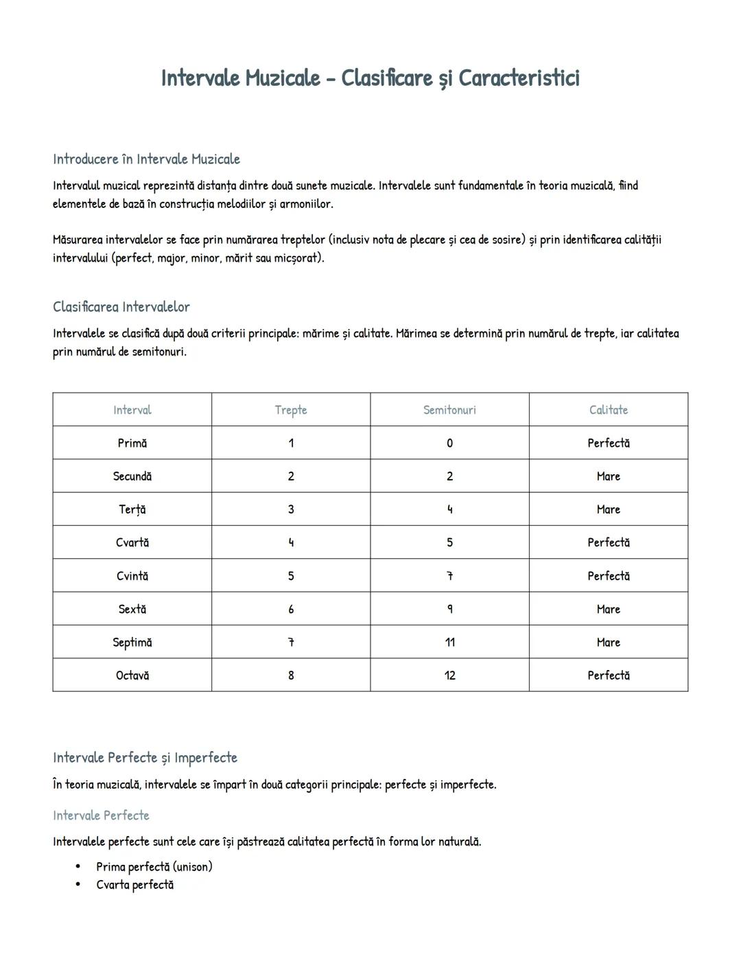 # Intervale Muzicale - Clasificare şi Caracteristici

Introducere în Intervale Muzicale

Intervalul muzical reprezintă distanţa dintre două 