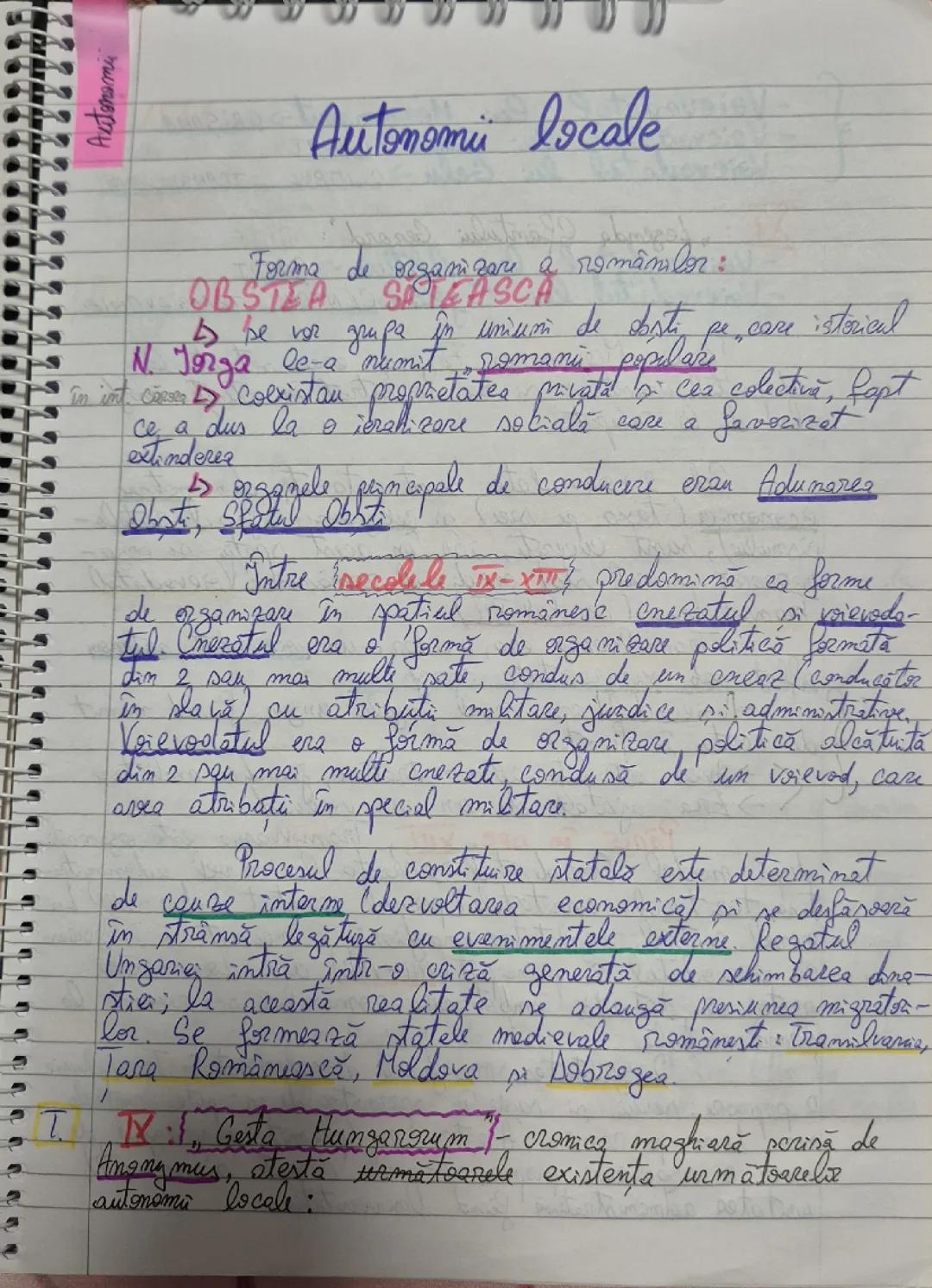 Istoria Autonomiilor Locale