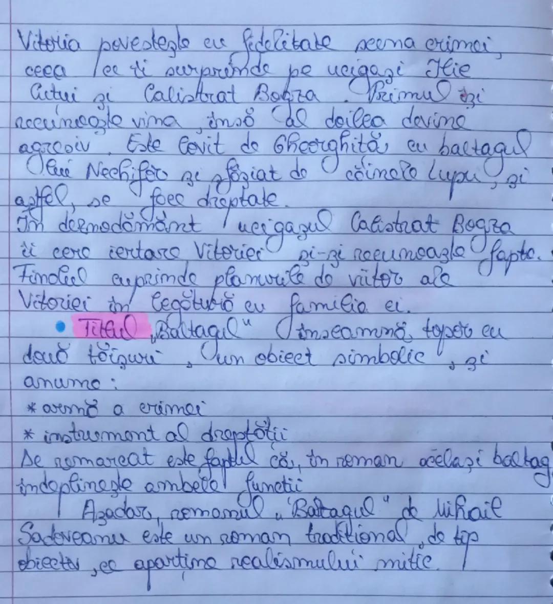 # BALTAGUL

de Mihail Sadoveanu

- Opera literară, "Baltagul" de Mihail Sadoveanu a fost publicată în anul 1930 și este un roman interbelic,
