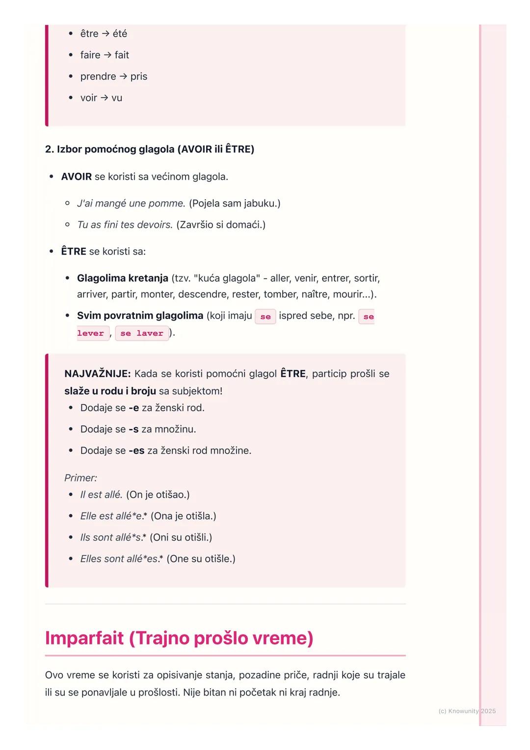 # Prošla vremena: Passé
Composé i Imparfait

Uvod u prošla vremena

U francuskom jeziku postoje dva glavna prošla vremena koja se koriste za