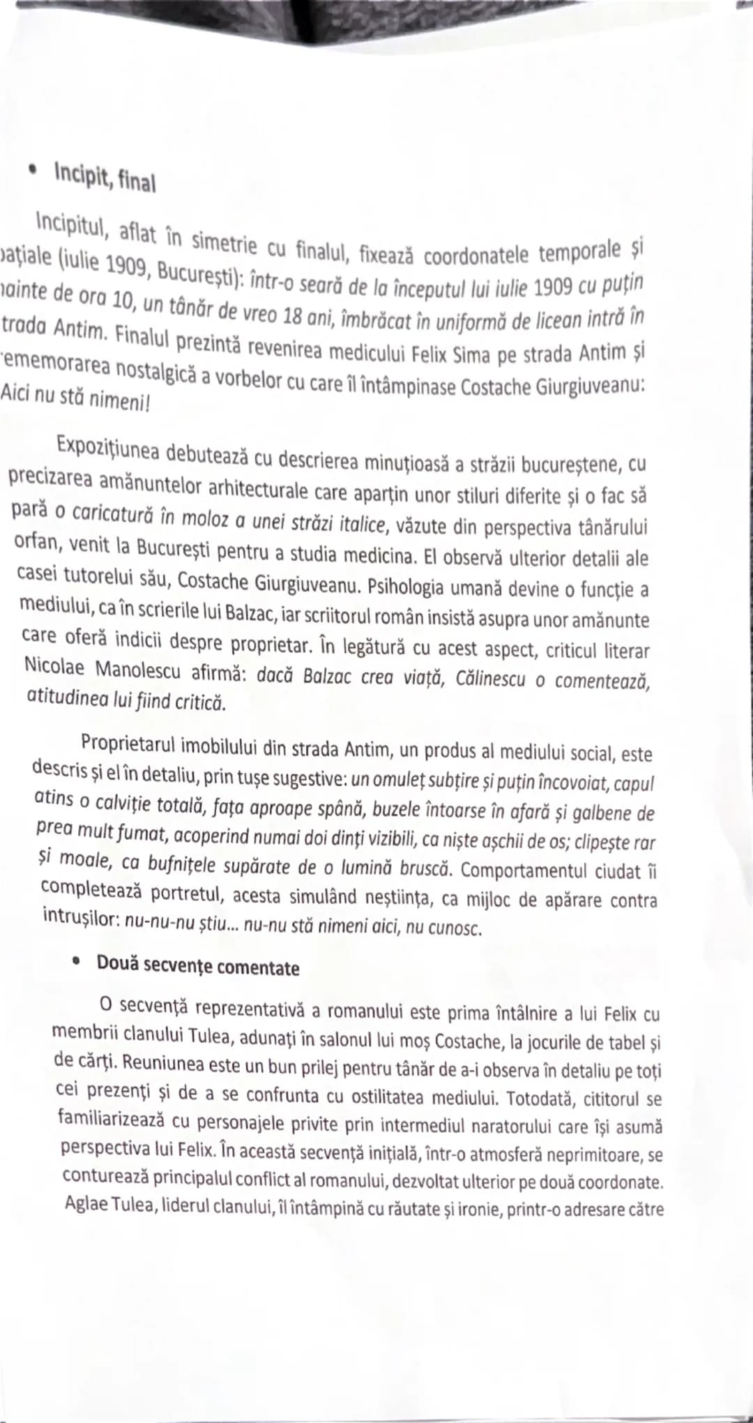 # Enigma Otiliei

de George Călinescu

-Relația dintre două personaje ale unui text narativ studiat-

1. Date despre autor

În cultura român
