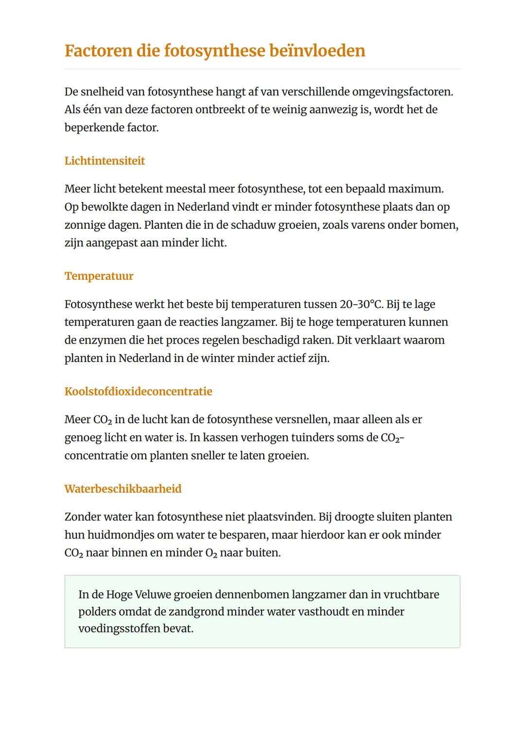 Fotosynthese: processen en
belang voor het leven op aarde
Hoe planten licht omzetten in voedsel en waarom dit essentieel is
Biologie - Grade