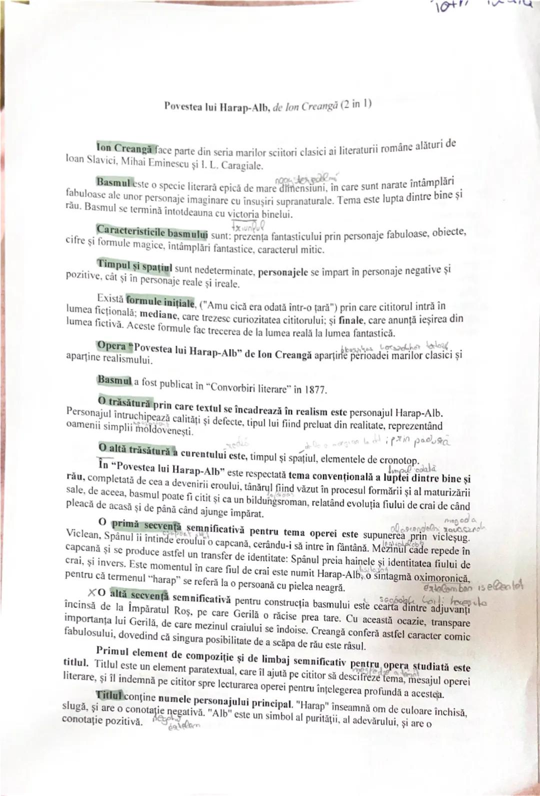 Povestea lui Harap-Alb, de lon Creangă (2 in 1)

Ion Creangă face parte din seria marilor sciitori clasici ai literaturii române alături de
