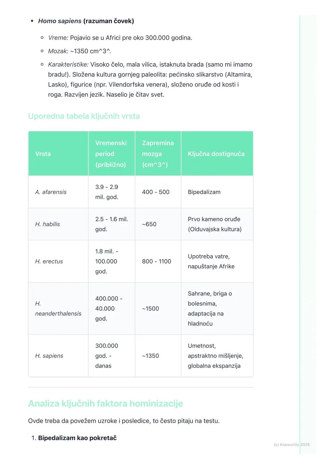# Evolucija čoveka

## Mesto čoveka u prirodi i osnovni pojmovi

Evolucija čoveka, ili antropogeneza, je proces koji objašnjava poreklo vrst