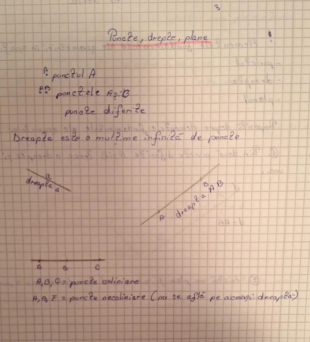 Puncte, drepte, plane