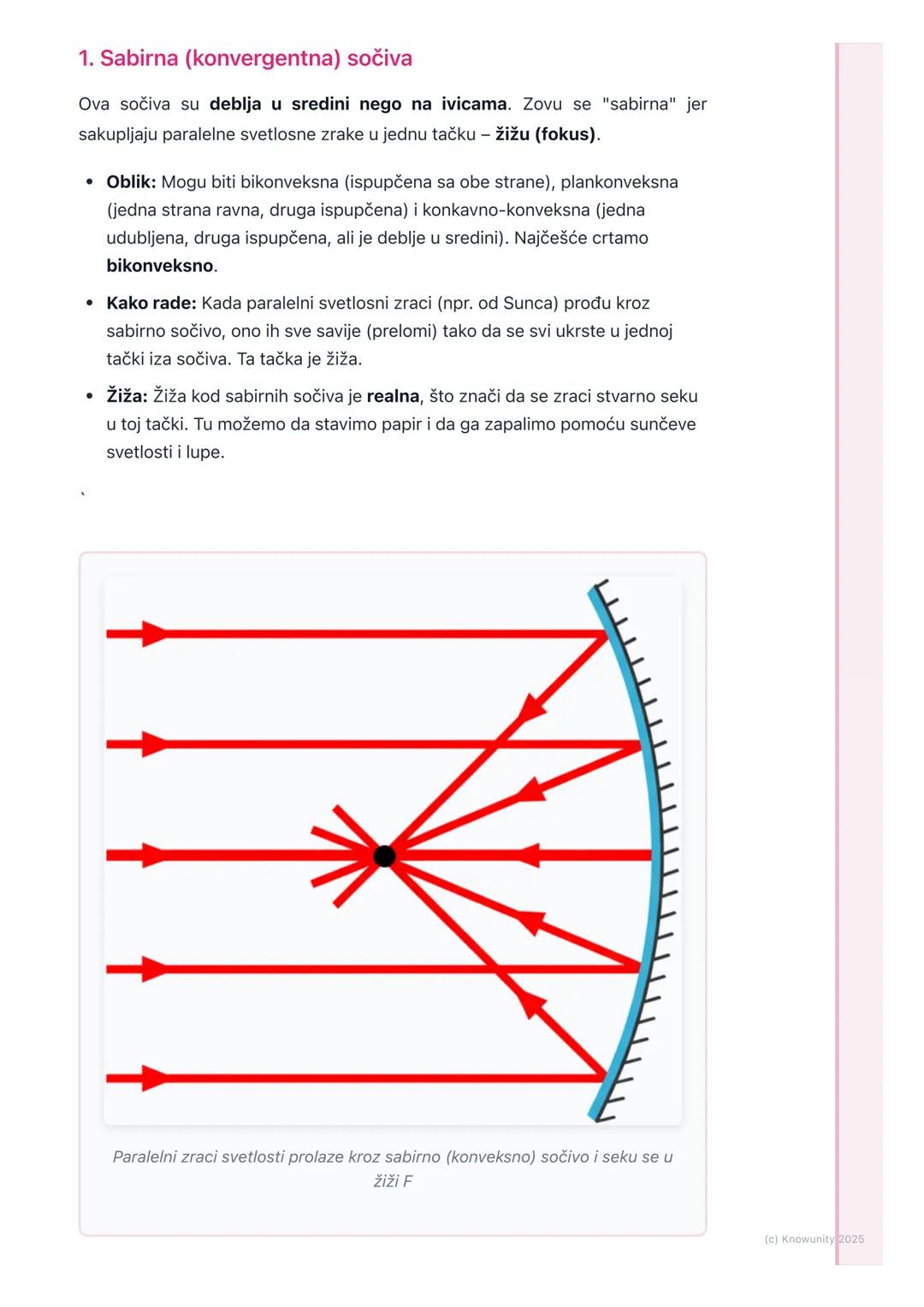 # Sočiva (konvergentna i
divergentna, kvalitativno)

Uvod u sočiva

Sočiva su providna tela, najčešće napravljena od stakla ili plastike, ko