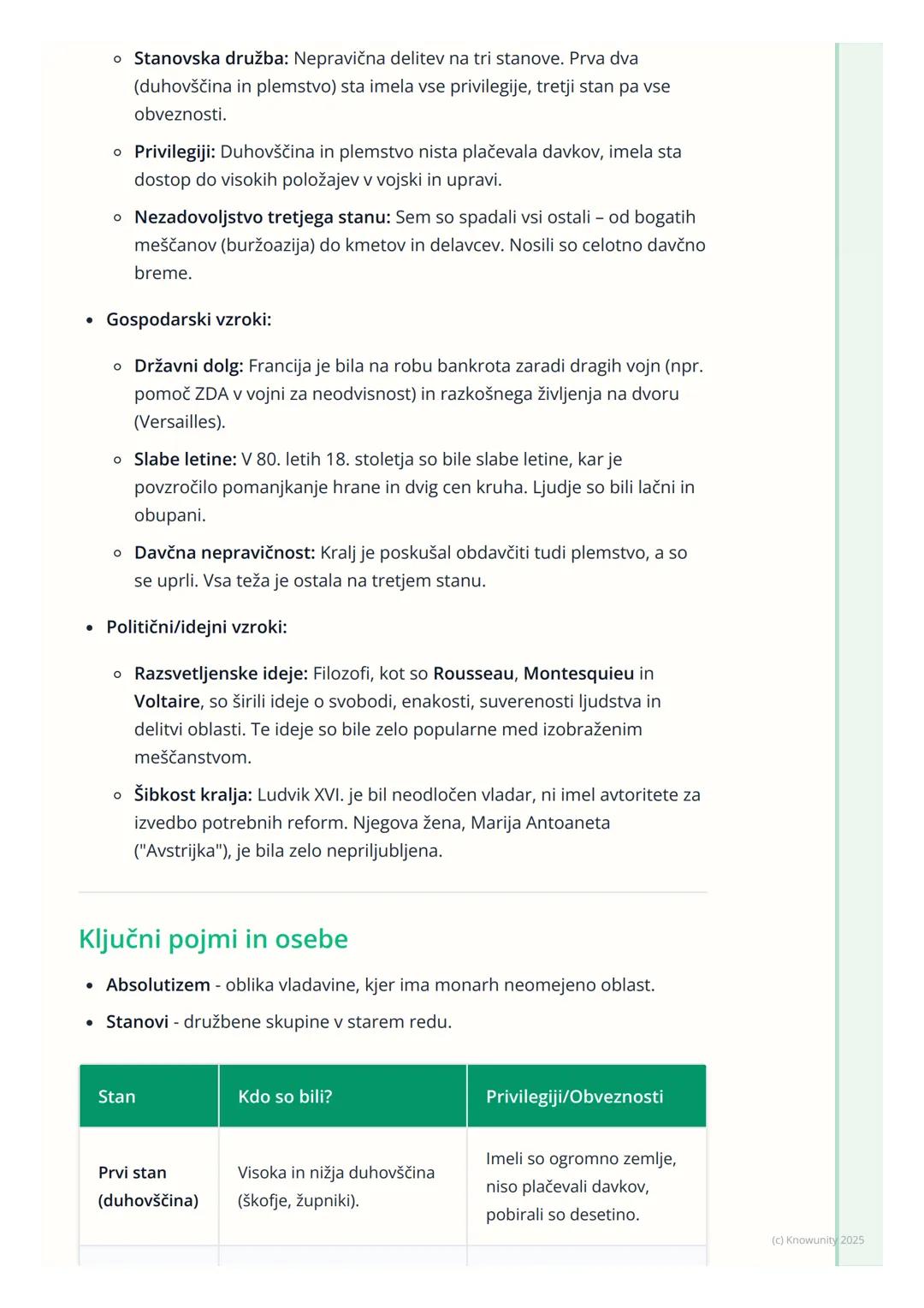 # Francoska revolucija: Od
absolutizma do republike

Stanje v Franciji pred letom 1789: Ancien Régime

Francija v 18. stoletju je bila absol