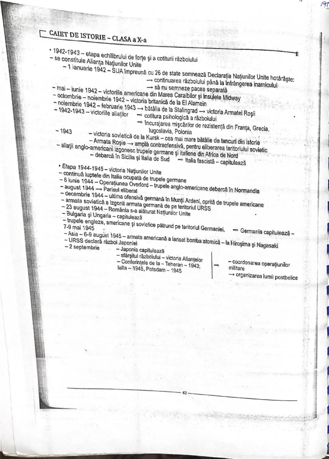 CAIET DE ISTORIE - CLASA a X-a

# MARI CONFLICTE ALE SECOLULUI XX

## 1. Al doilea război mondial (1939-1945)

- Premise:
  - politica expan