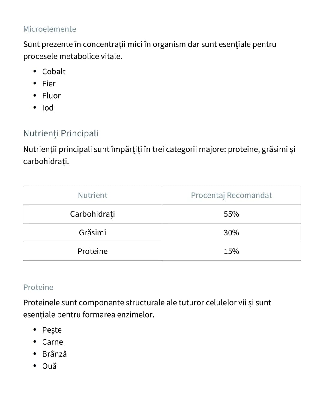 # Nutrienţi Esenţiali şi Minerale - Note de
Biologie

Componentele Esenţiale ale Nutriţiei

Organismul uman necesită anumite substanţe numit