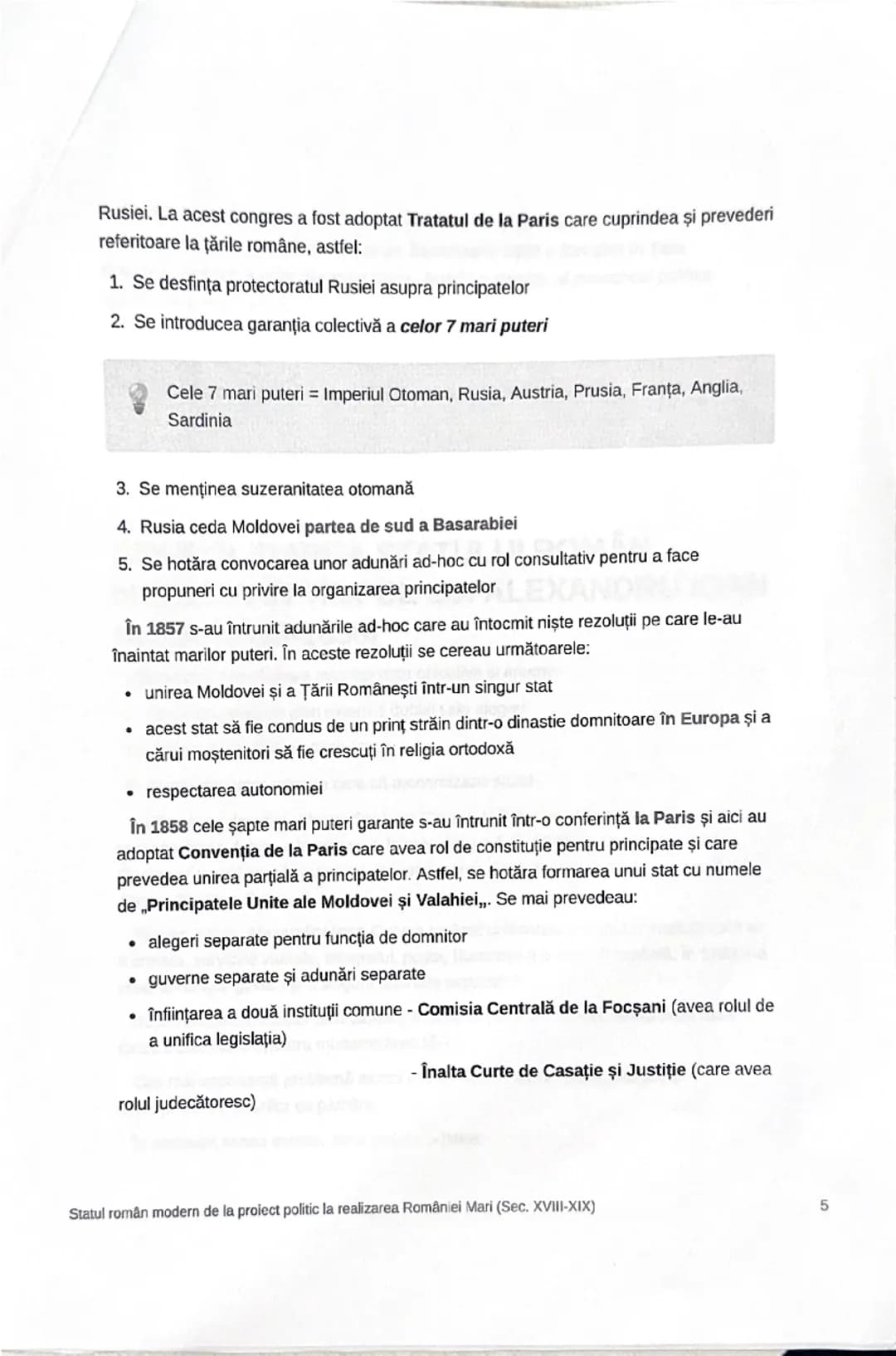 # Statul român modern de la
proiect politic la realizarea
României Mari (Sec. XVIII-XIX)

# PROIECTE POLITICE ÎN SECOLUL XVIII ŞI
ÎN PRIMA J