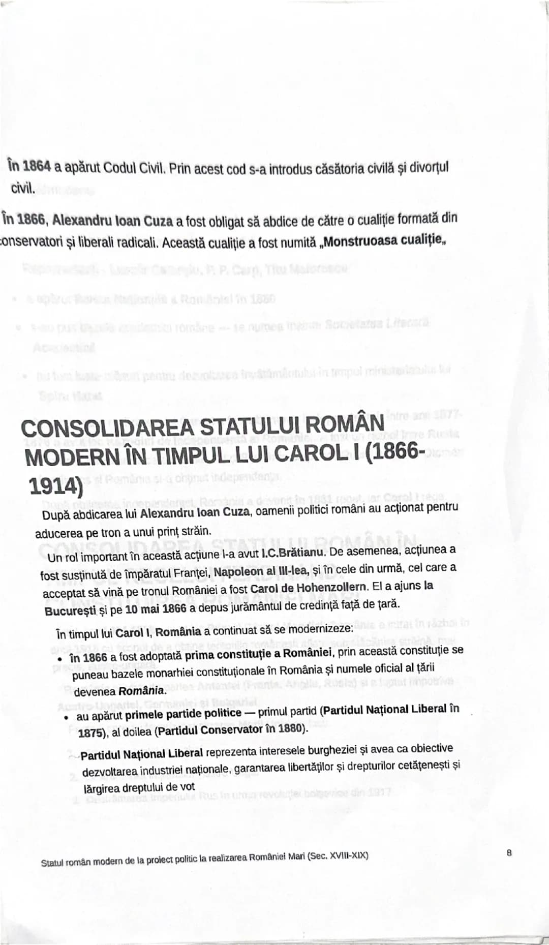 # Statul român modern de la
proiect politic la realizarea
României Mari (Sec. XVIII-XIX)

# PROIECTE POLITICE ÎN SECOLUL XVIII ŞI
ÎN PRIMA J