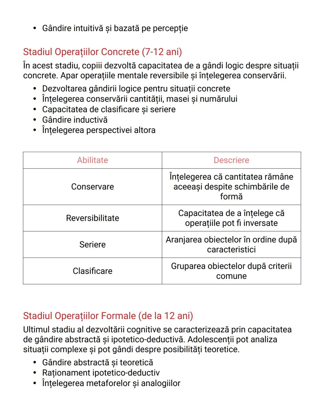 # Stadiile Dezvoltării Cognitive conform
# Teoriei lui Jean Piaget

Introducere în Teoria Dezvoltării Cognitive

Teoria dezvoltării cognitiv