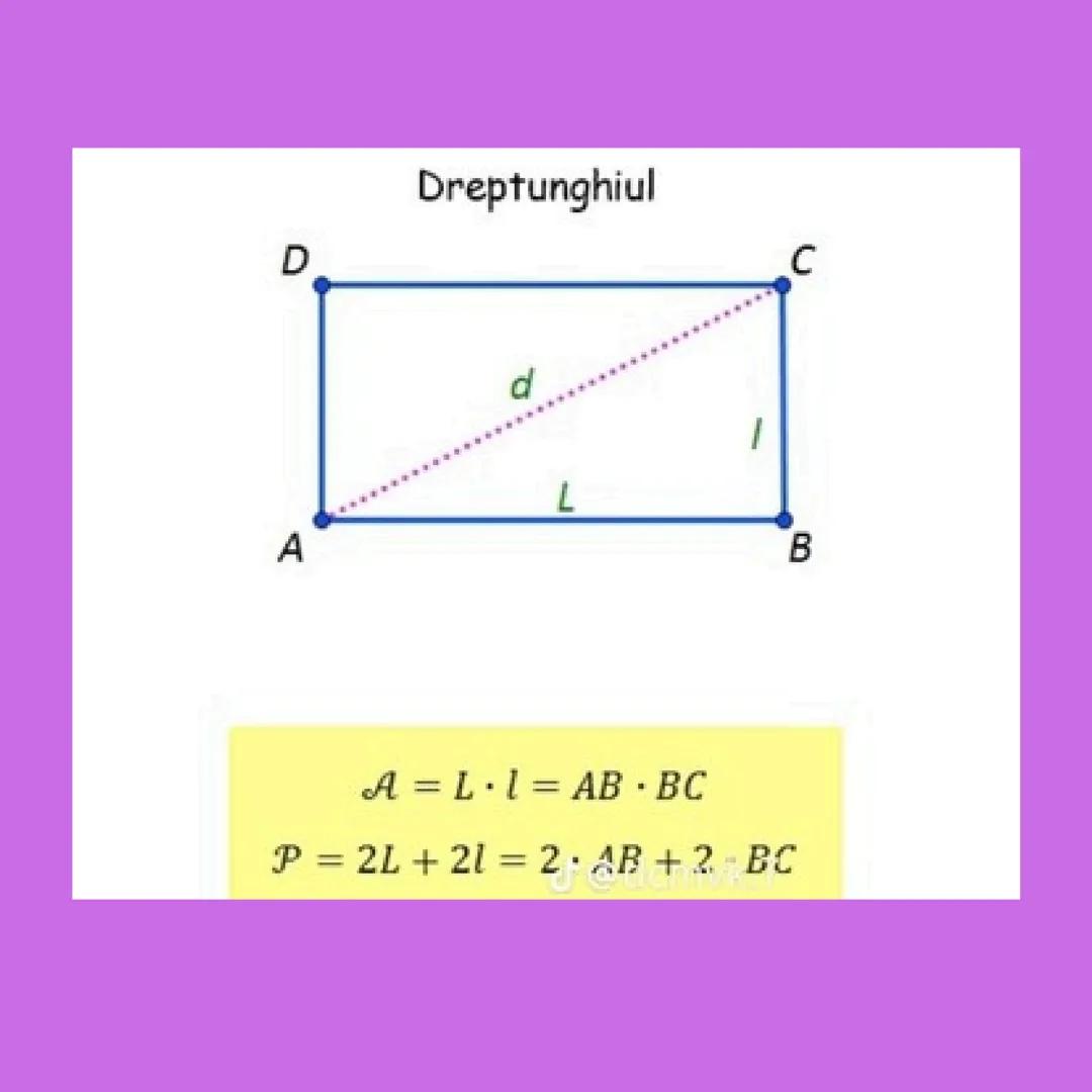 Formule geometrie
Evaluare
Națională 2024
(Paralelogramul, Drep
tunghiul, Trapezul, Ro
mbul, Pătratul) Paralelogramul
D
C
h
A
M
B
A = AB 
· 