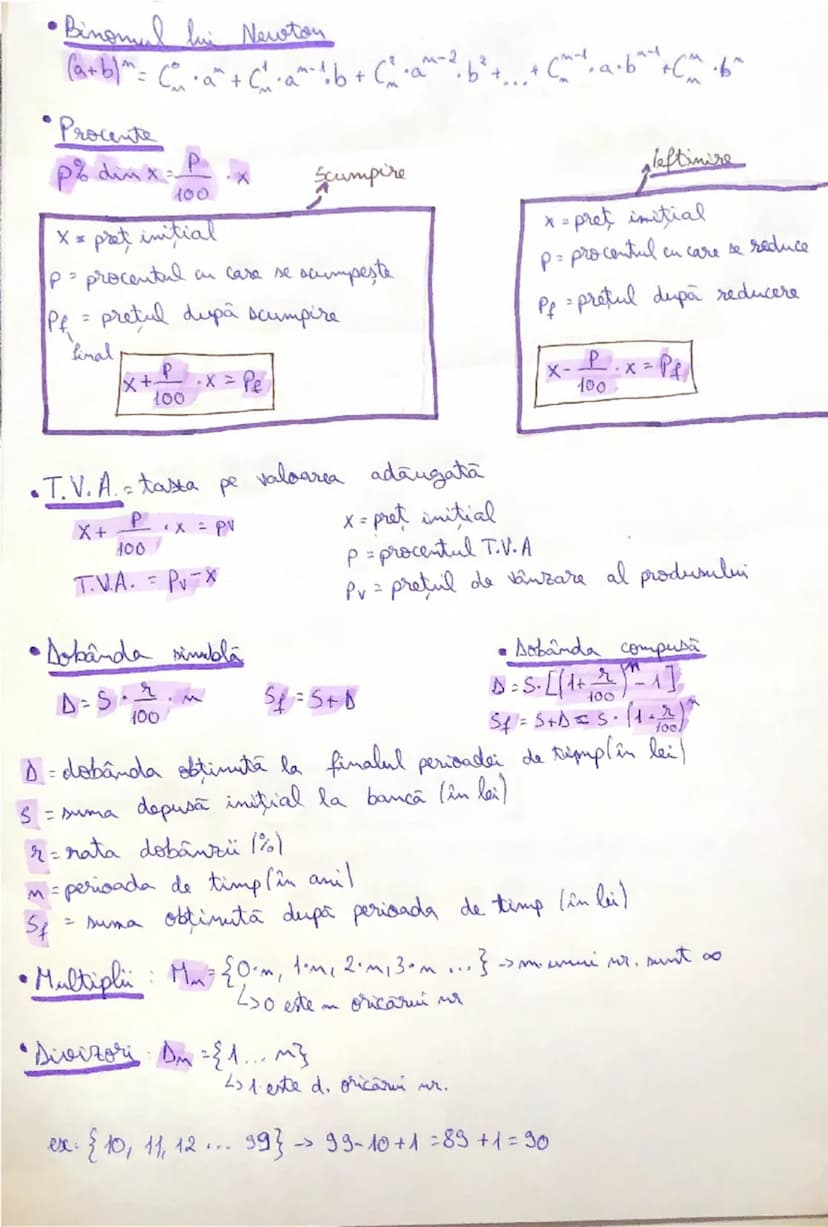 # Subiectul I

* **Progresii aritmetice**

$a_m = a_1 + (m-1)r$
$S_m = \frac{(a_1 + a_m)m}{2}$
$a_1 b | c => b = \frac{a+c}{2} = 2b = a+c$

