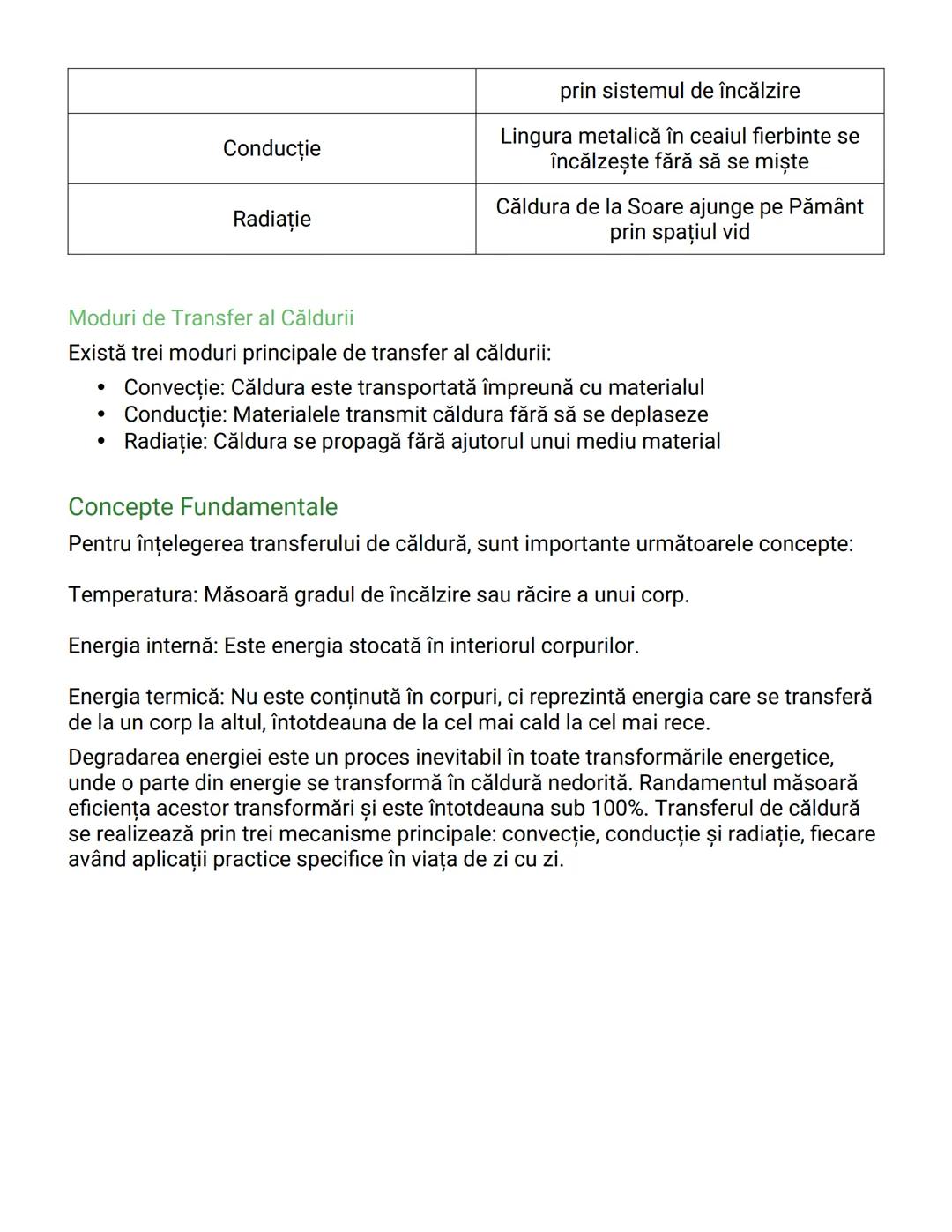 # Degradarea Energiei și Transferul de Căldură

# Degradarea Energiei
În toate transformările energetice, o parte din energie se transformă 