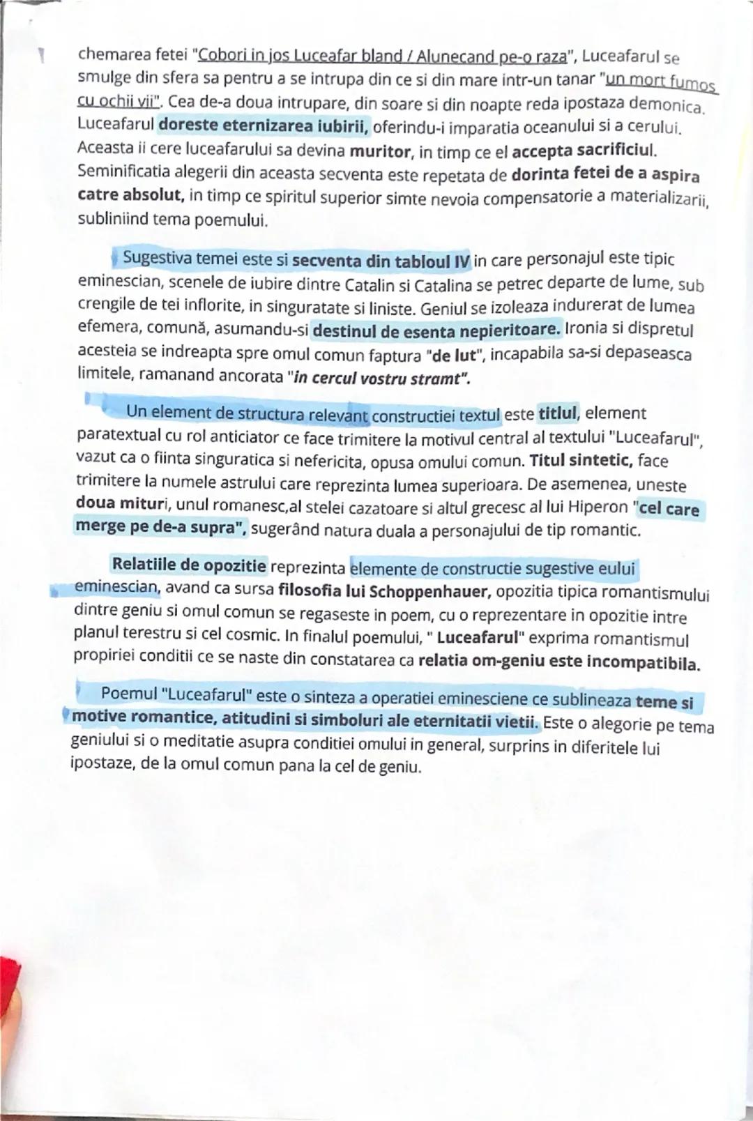 # Luceafărul
Mihai Eminescu

Romantismul românesc atinge apogeul prin epoca eminesciana, Mihai Eminescu
fiind considerat ultimul mare poet e