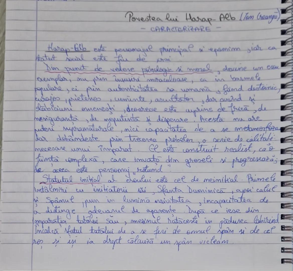 Povestea lui Harap-Alb (Tom Creanga).
- CARACTERIZARE
-
Harap-Alb este personajul principal si epemim siar ca
statut sowal este fiu de prai
