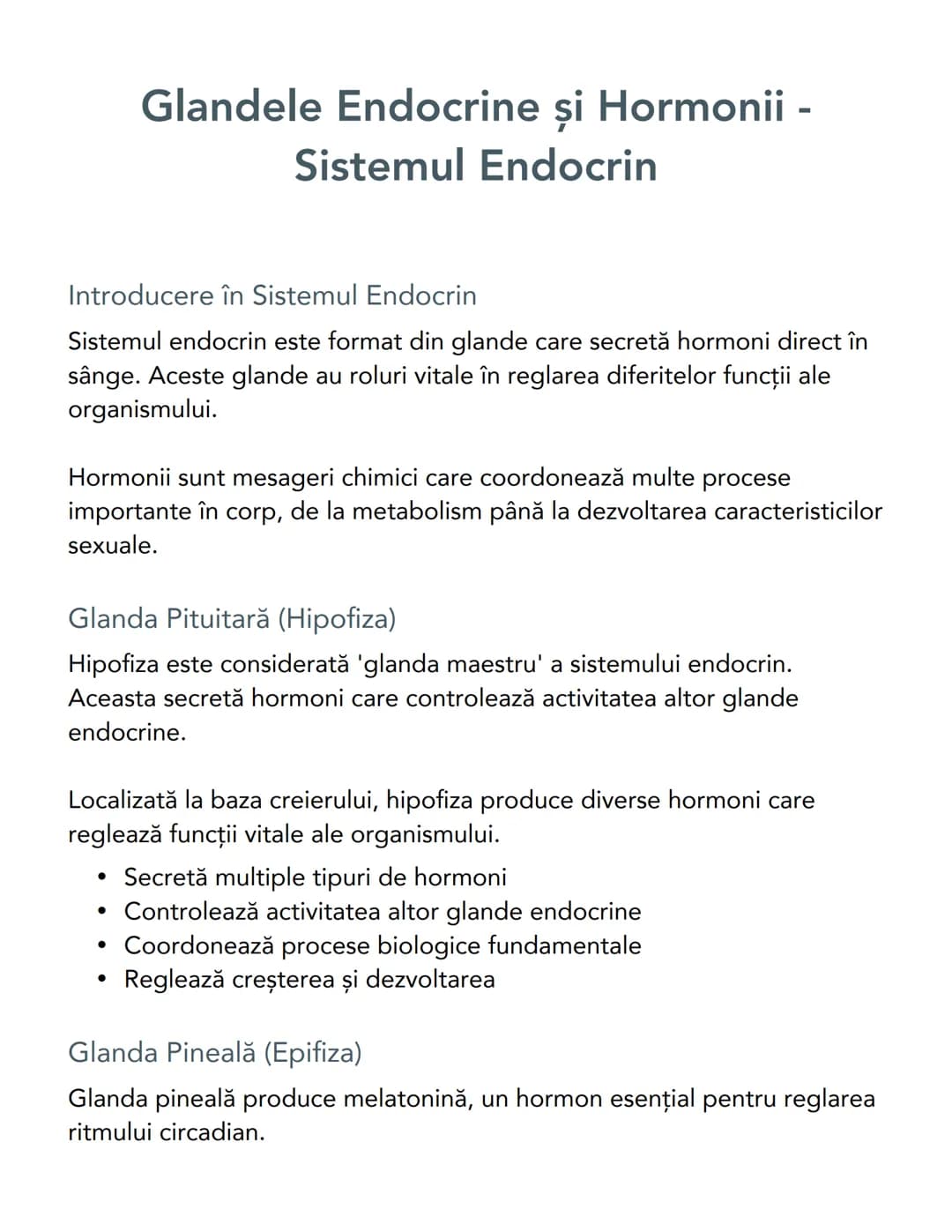 # Glandele Endocrine și Hormonii -
# Sistemul Endocrin

Introducere în Sistemul Endocrin
Sistemul endocrin este format din glande care secre