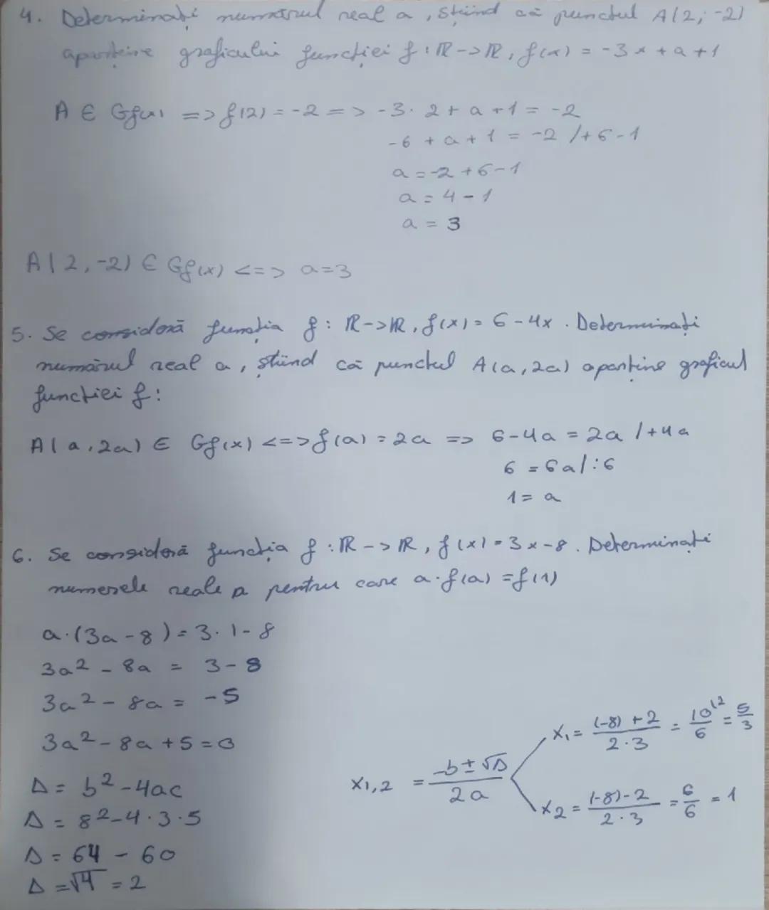 # Functia

# De Gradul I

Forma generală a funcției : fix) = ax +b

Rezalvare: Grafioul funcţiei de gradul I

este o dreapta

Bac: Subiecte 