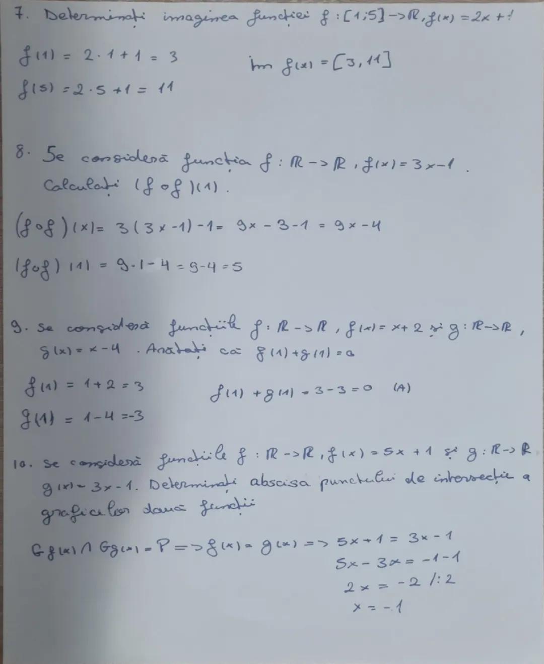 # Functia

# De Gradul I

Forma generală a funcției : fix) = ax +b

Rezalvare: Grafioul funcţiei de gradul I

este o dreapta

Bac: Subiecte 