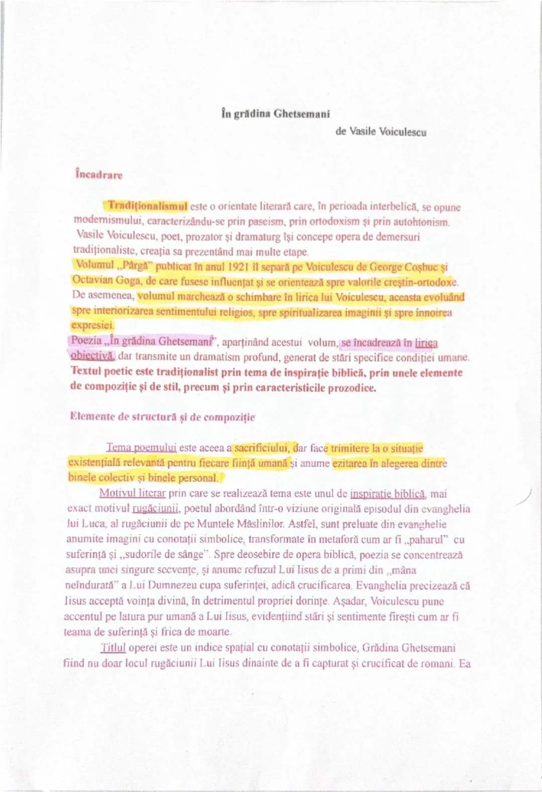 # În grădina Ghetsemani

de Vasile Voiculescu

Încadrare

Tradiționalismul este o orientate literară care, în perioada interbelică, se opune