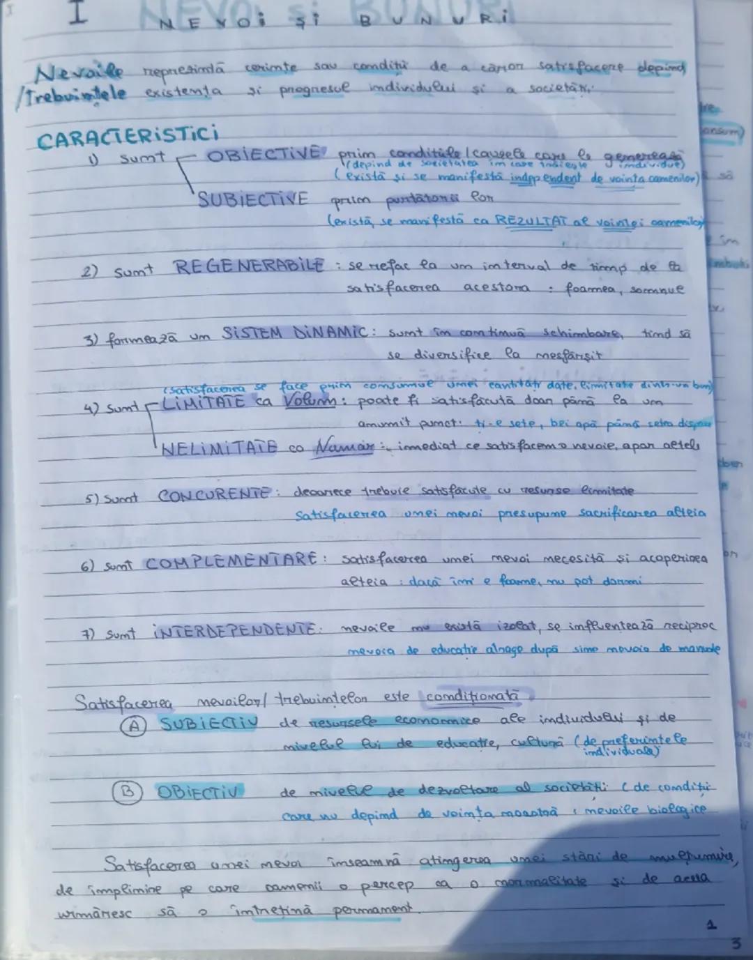 --- OCR Start ---
I
NEVOI si BUNURI
Nevaile reprezinta cerinte sau conditii de a canon satisfacere depind
/Trebuintele existenta si progresu