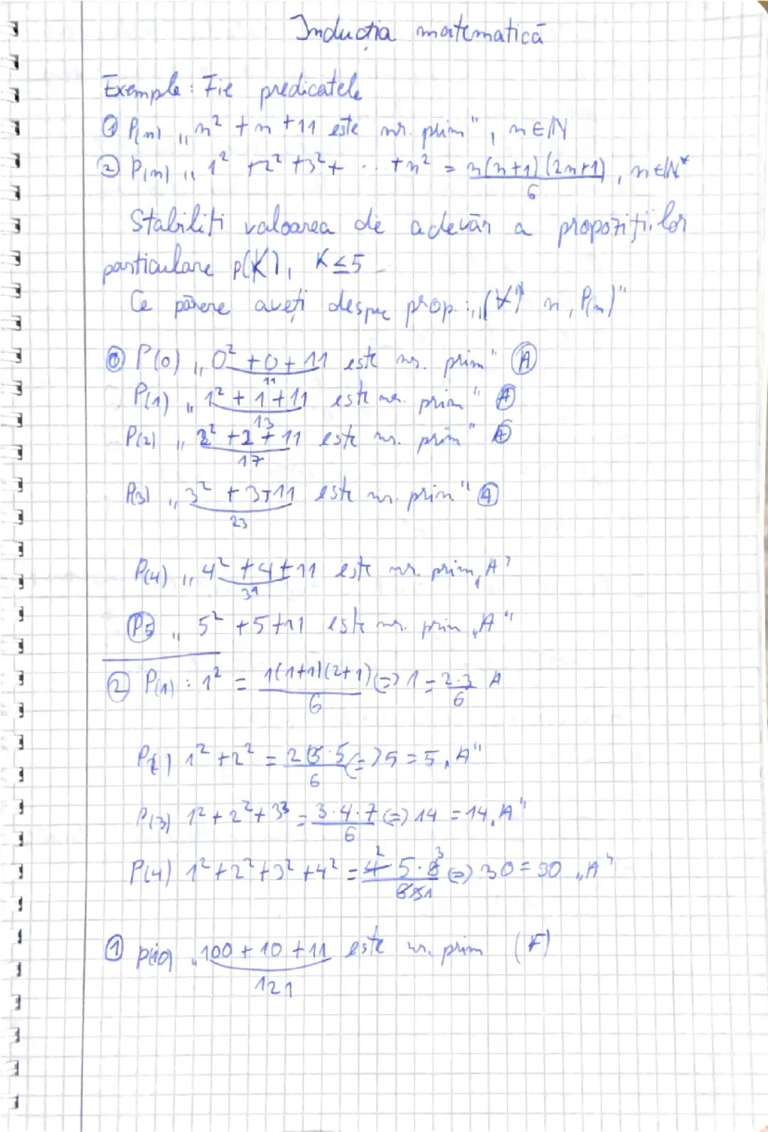 inducția matematică 