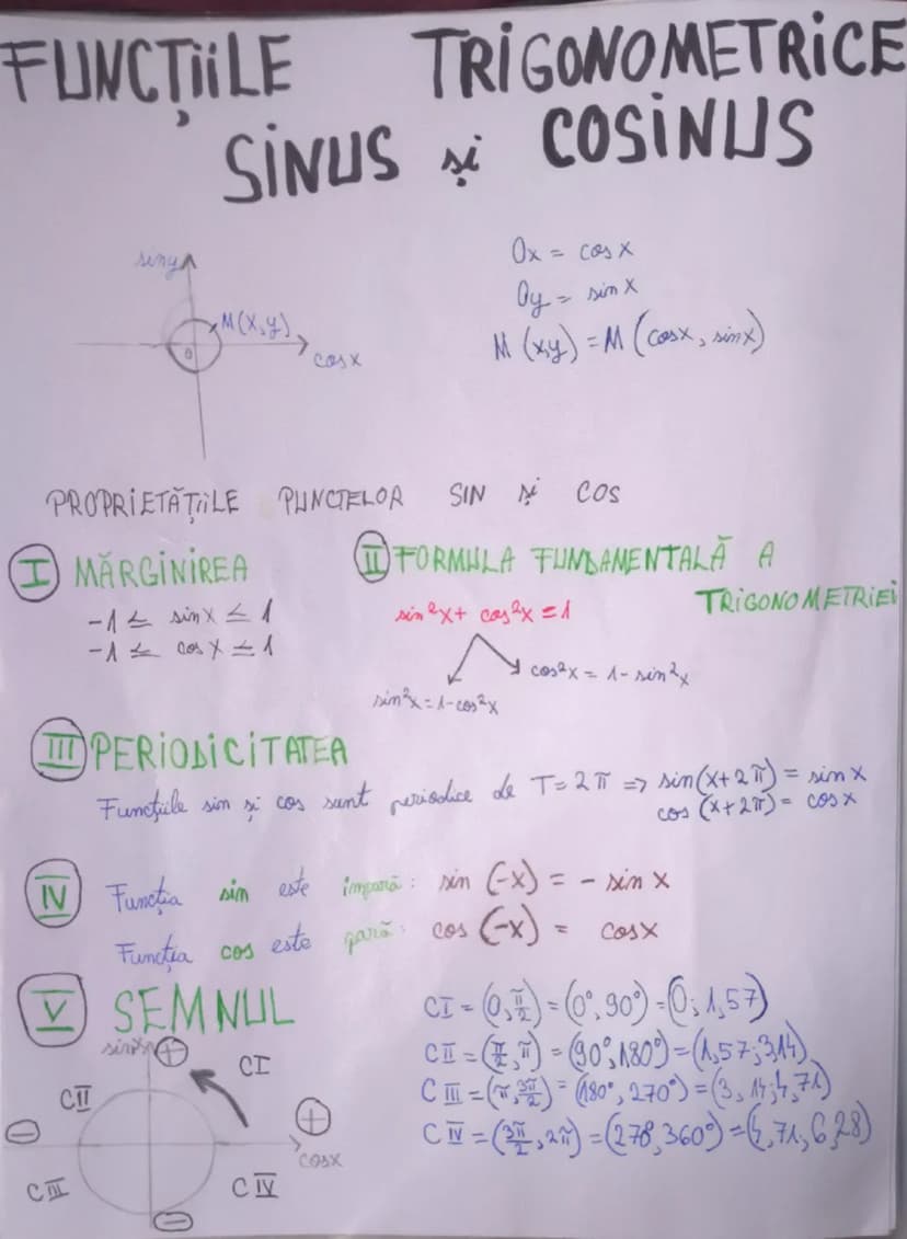 --- OCR Start ---
TRIGONOMETRIE
• Cercul trigonometric • Radiamul
DEF₁: Un unghi cu vârful în centrul cercului care are
între laturile sale 