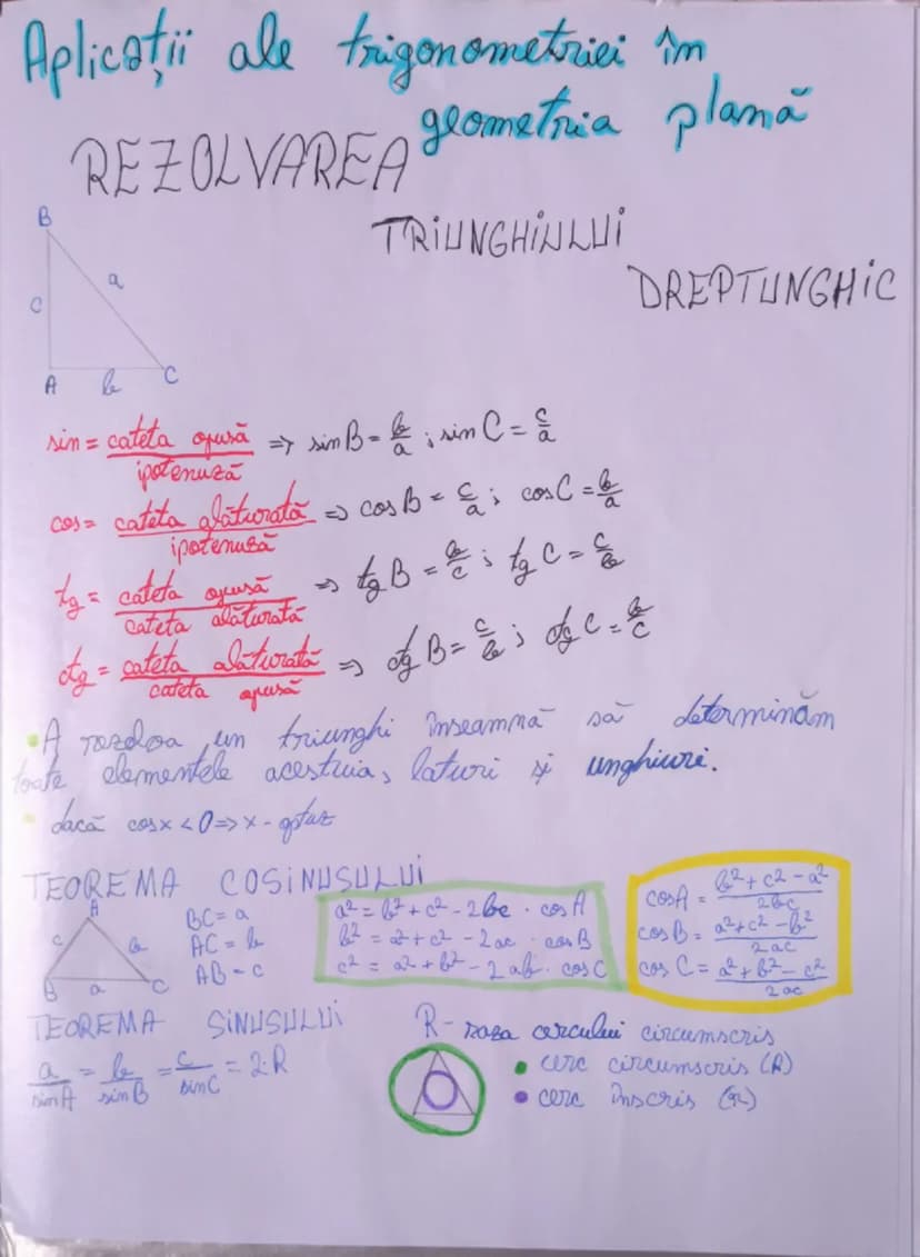 --- OCR Start ---
TRIGONOMETRIE
• Cercul trigonometric • Radiamul
DEF₁: Un unghi cu vârful în centrul cercului care are
între laturile sale 