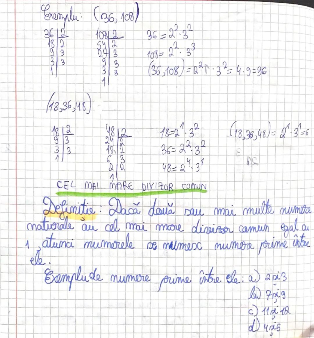 # Determinarea celui mai mare divizor comun
a două sau al mai multor numere naturale

Cel mai mare divizor comun a două sau al mai multor
nu