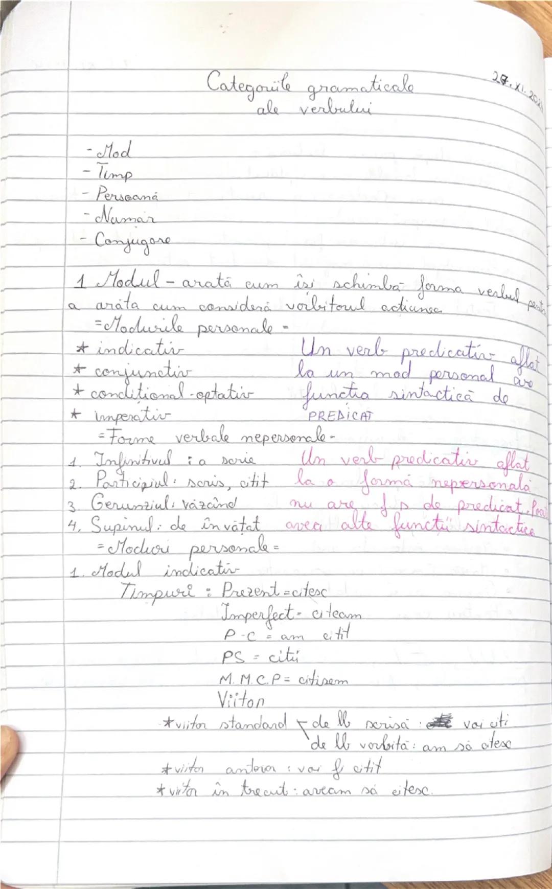 TRECUT
M.M.C.P
X
VIIT
PC IMP PS
V.A
V.S
XXX
+
Brezent
*
*
PC = am citit cartea
IMP = citeam cartea
PS citi cartea
M.M.C.P = citisem cartea /