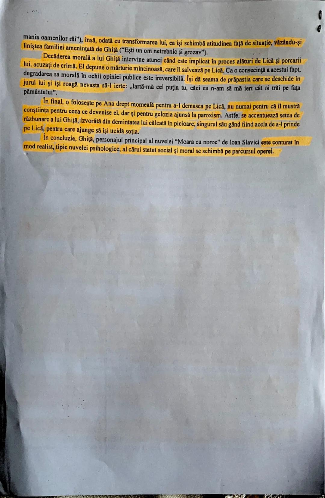 # "MOARA CU NOROC"
DE IOAN SLAVICI

PARTICULARITĂȚI DE CARACTERIZARE A PERSONAJULUI GHIŢĂ

Realismul, curent literar cristalizat în a doua j