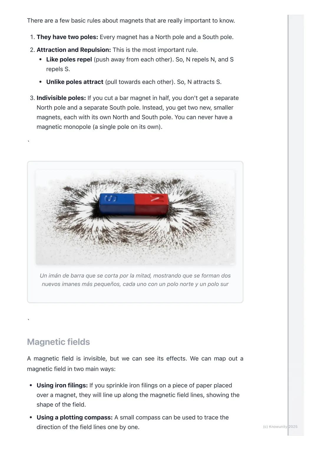 # Magnets and Magnetic Fields

An introduction to magnets

Magnets are objects that produce a magnetic field, which is an invisible force
th