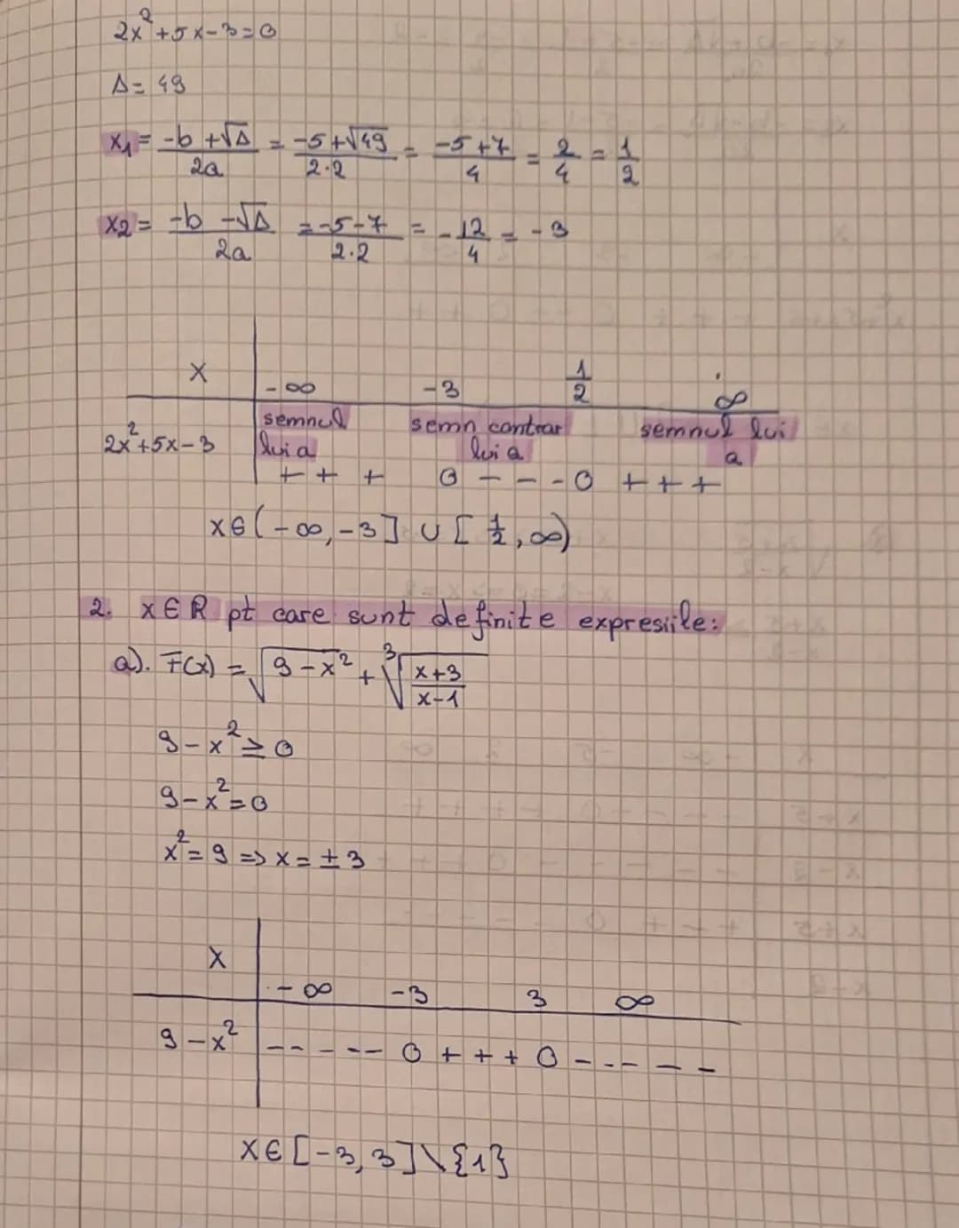 # Condiţii de existență pentru
radical
a). Radicalul de ordin par este definit numai din numere
pozitive zero şi este un număr pozitiv sau n