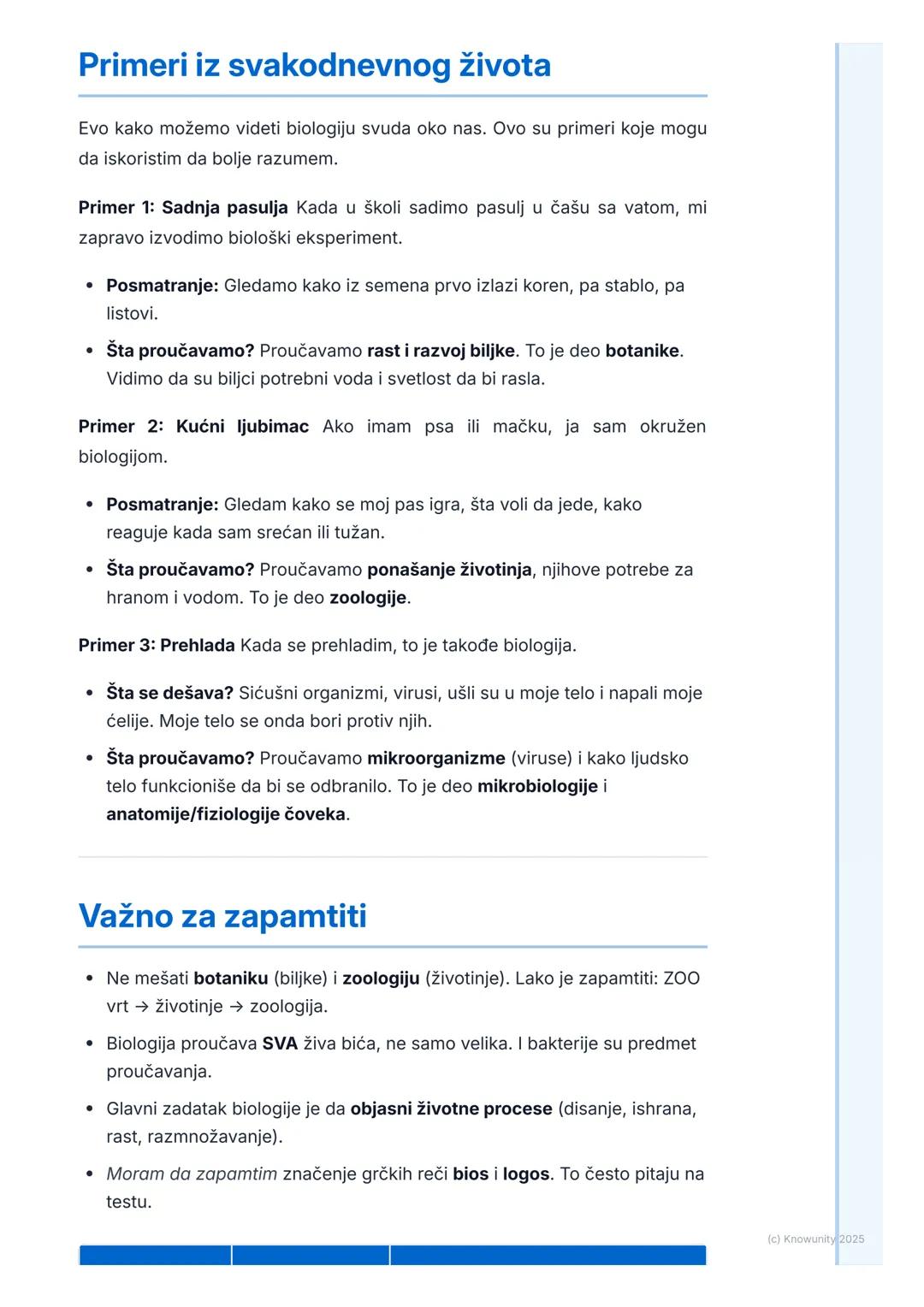 # Šta je Biologija?

## Uvod: Šta je biologija?

Biologija je nauka koja proučava život i sve što je živo. To znači da proučava
biljke, živo