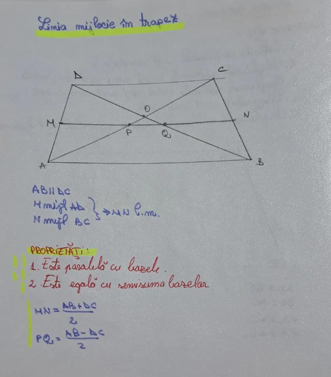 # Trapezul
Trapezul este patrulaterul convex care are două
laturi paralele și două laturi neparalele.
Laturile paralele se numesc baze.

• C