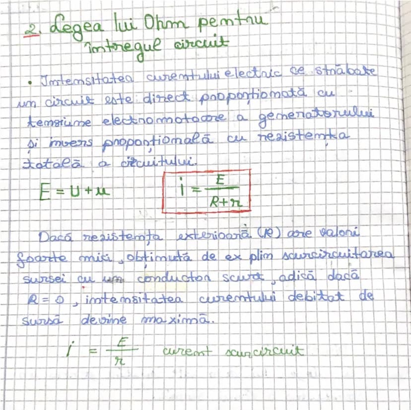 --- OCR Start ---
Ili Unm
1. Pe o pontiume de circuit
ENUNT
+
• Intensitatea curentulus electric
ce strabate o partiume de circuit,
este dir