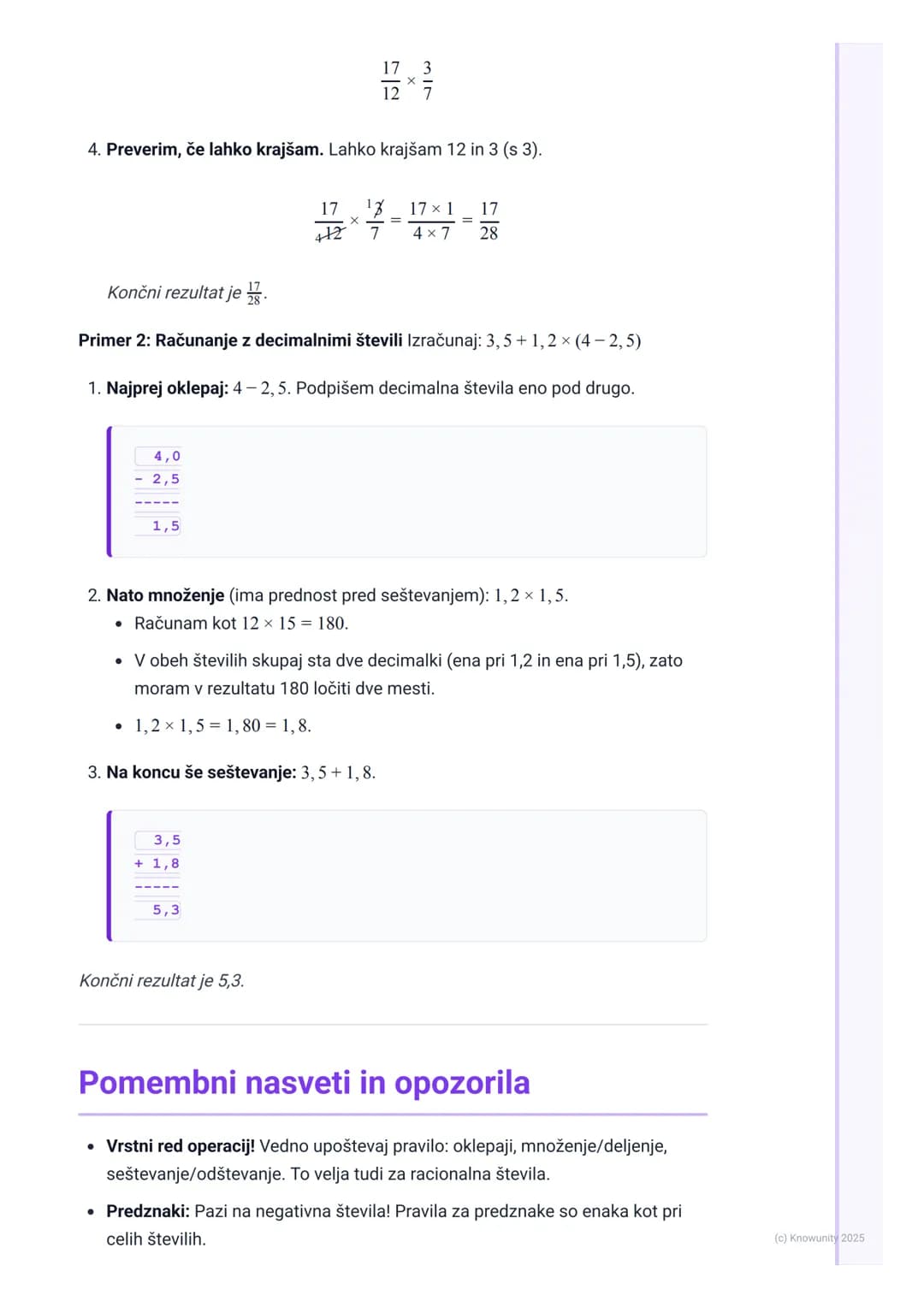 # Racionalna števila

Uvod v racionalna števila

Racionalna števila so vsa števila, ki jih lahko zapišemo kot ulomek. To pomeni, da
vključuj