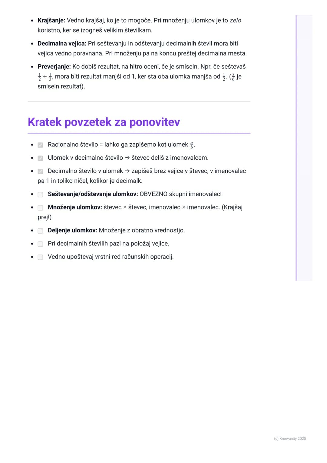 # Racionalna števila

Uvod v racionalna števila

Racionalna števila so vsa števila, ki jih lahko zapišemo kot ulomek. To pomeni, da
vključuj