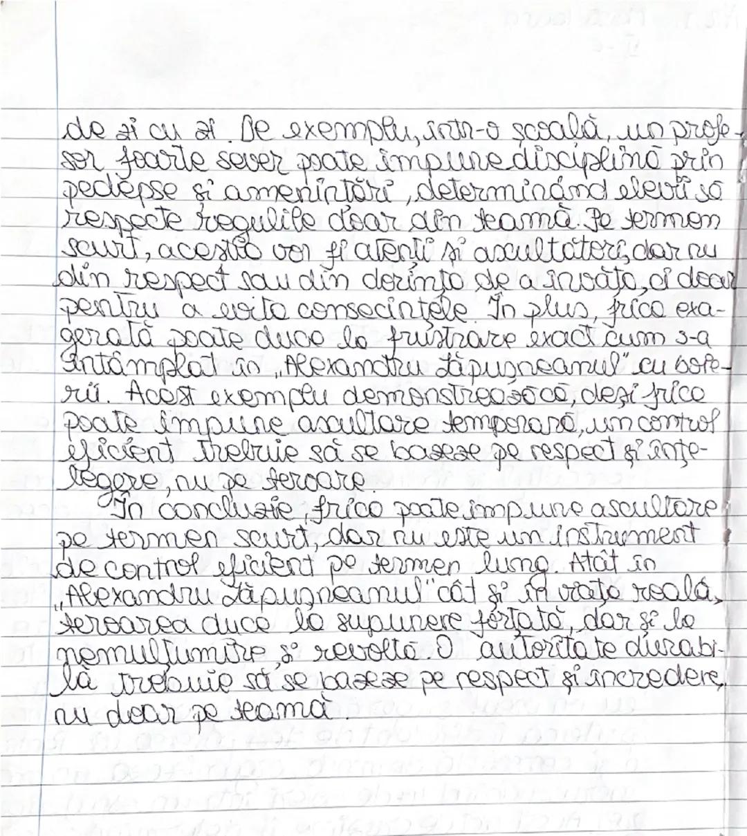 # Eseu argumentativ
Scrieți un eseu argumentativ în care să
argumentati dacă frica poate fi un instrument
de control eficientă
Frica este o 