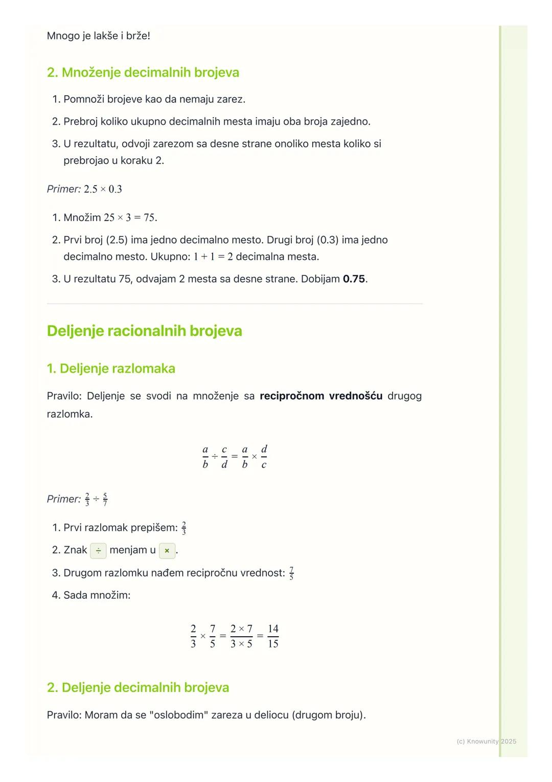 # Operacije sa racionalnim
brojevima

Uvod u operacije sa racionalnim brojevima

Racionalni brojevi su svi brojevi koji se mogu napisati kao
